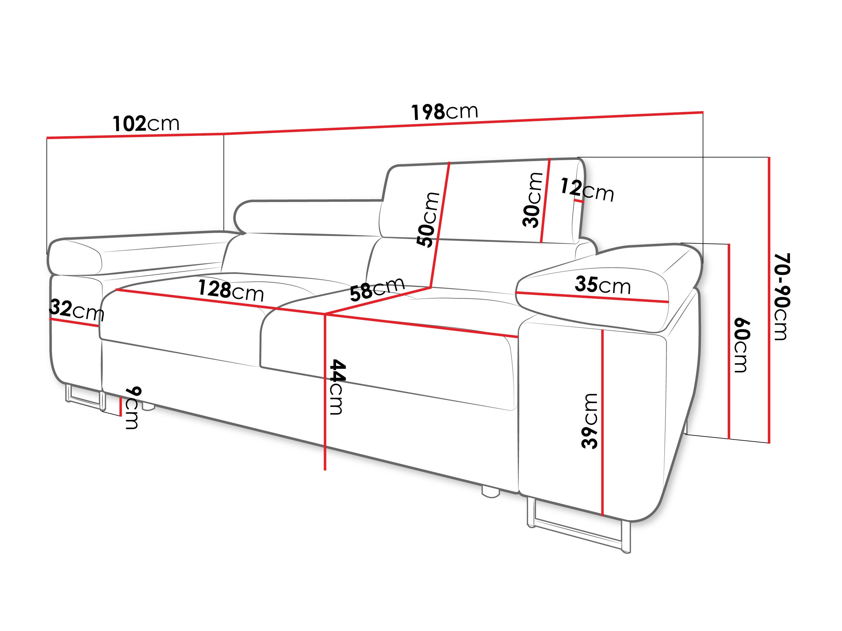 Sofa Comfivo Vinetum II (Soft 066 + Lux 03)