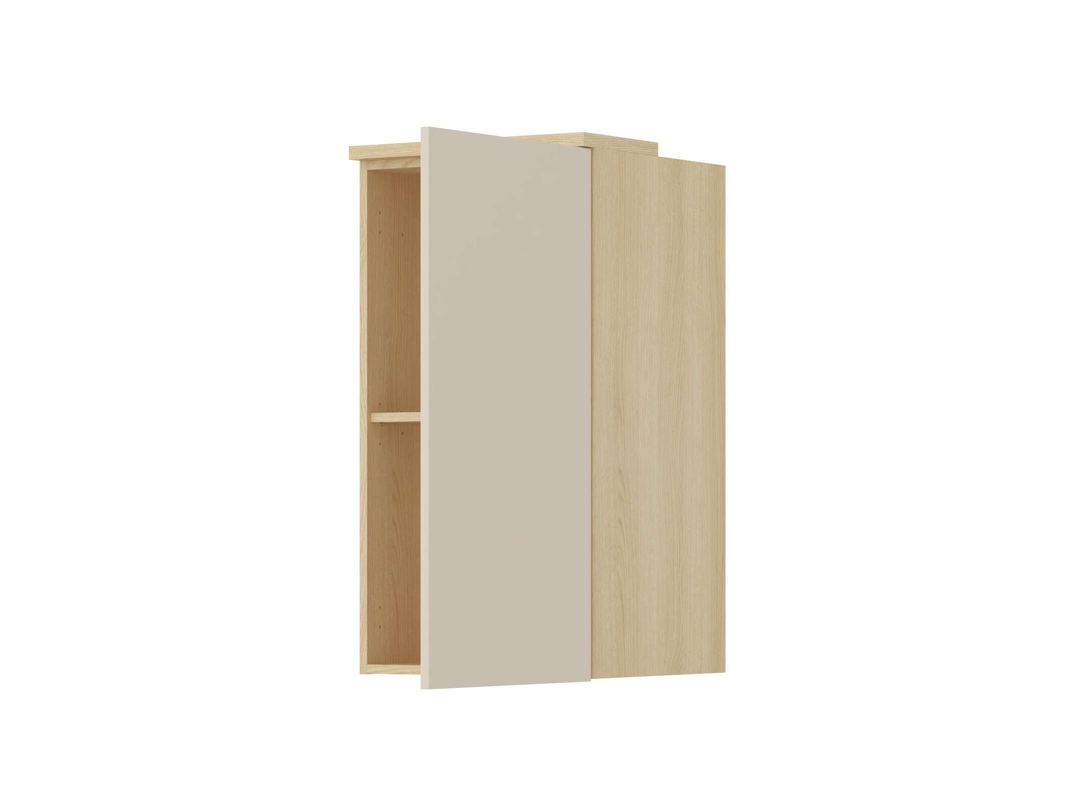 Vægskab Nolcala 102 (Egetræ + Beige)