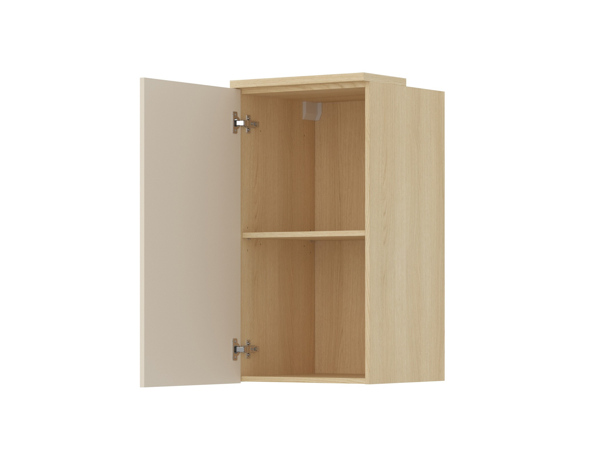 Vægskab Nolcala 102 (Egetræ + Beige)