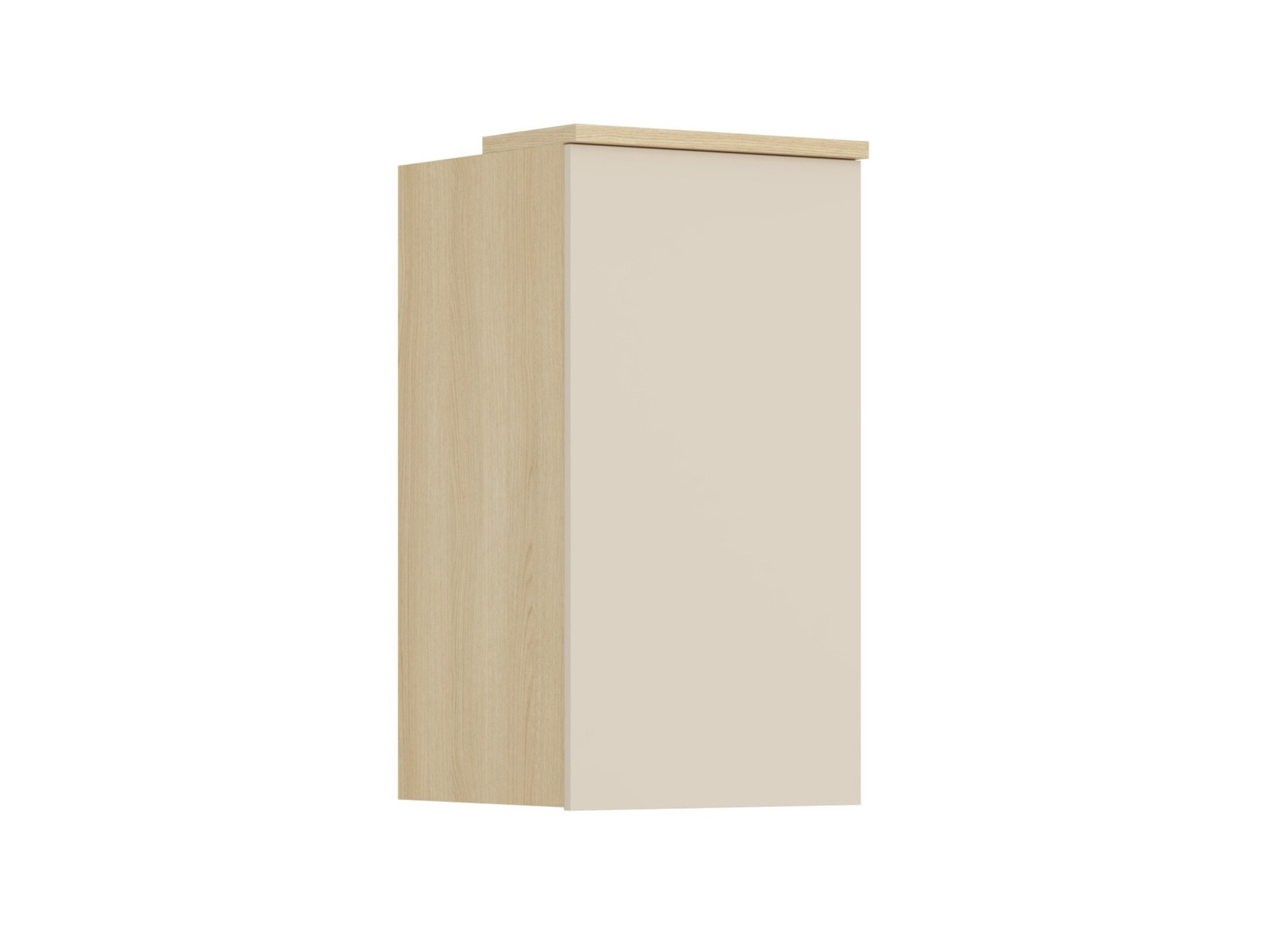 Vægskab Nolcala 102 (Egetræ + Beige)