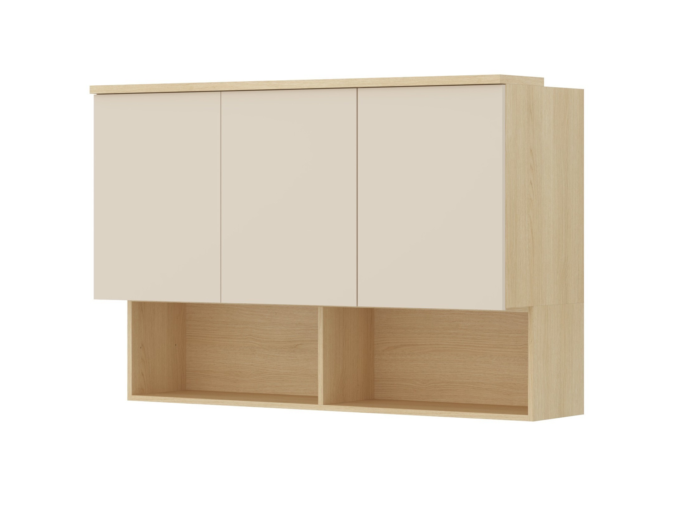 Vægskab Nolcala 104 (Egetræ + Beige)