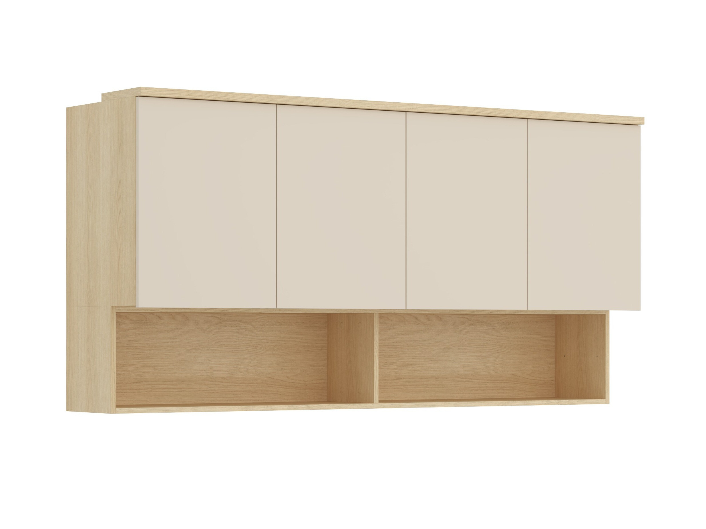 Vægskab Nolcala 105 (Egetræ + Beige)