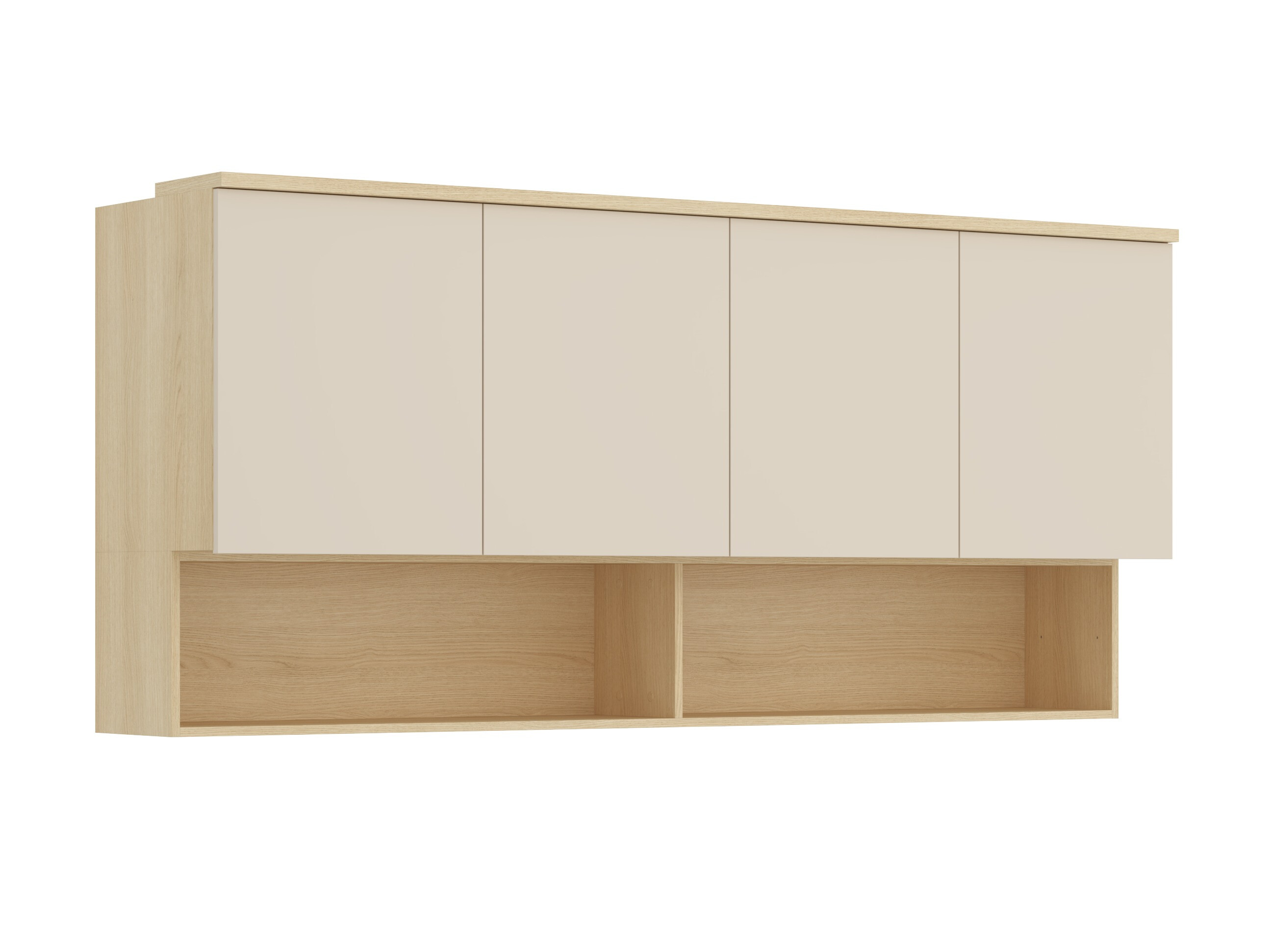 Vægskab Nolcala 106 (Egetræ + Beige)