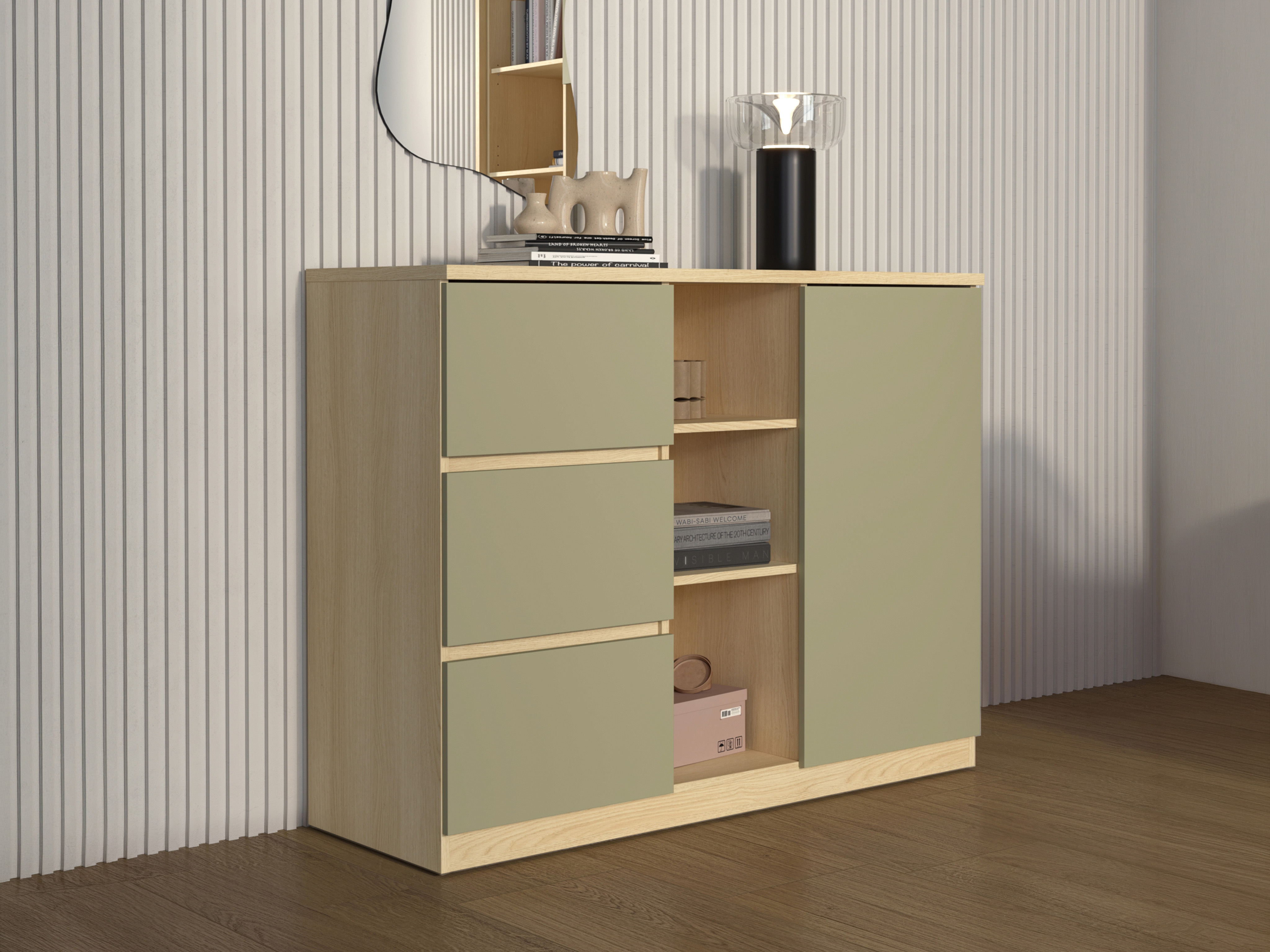 Kommode Nolcala 109 (Egetræ + Eukalyptus)