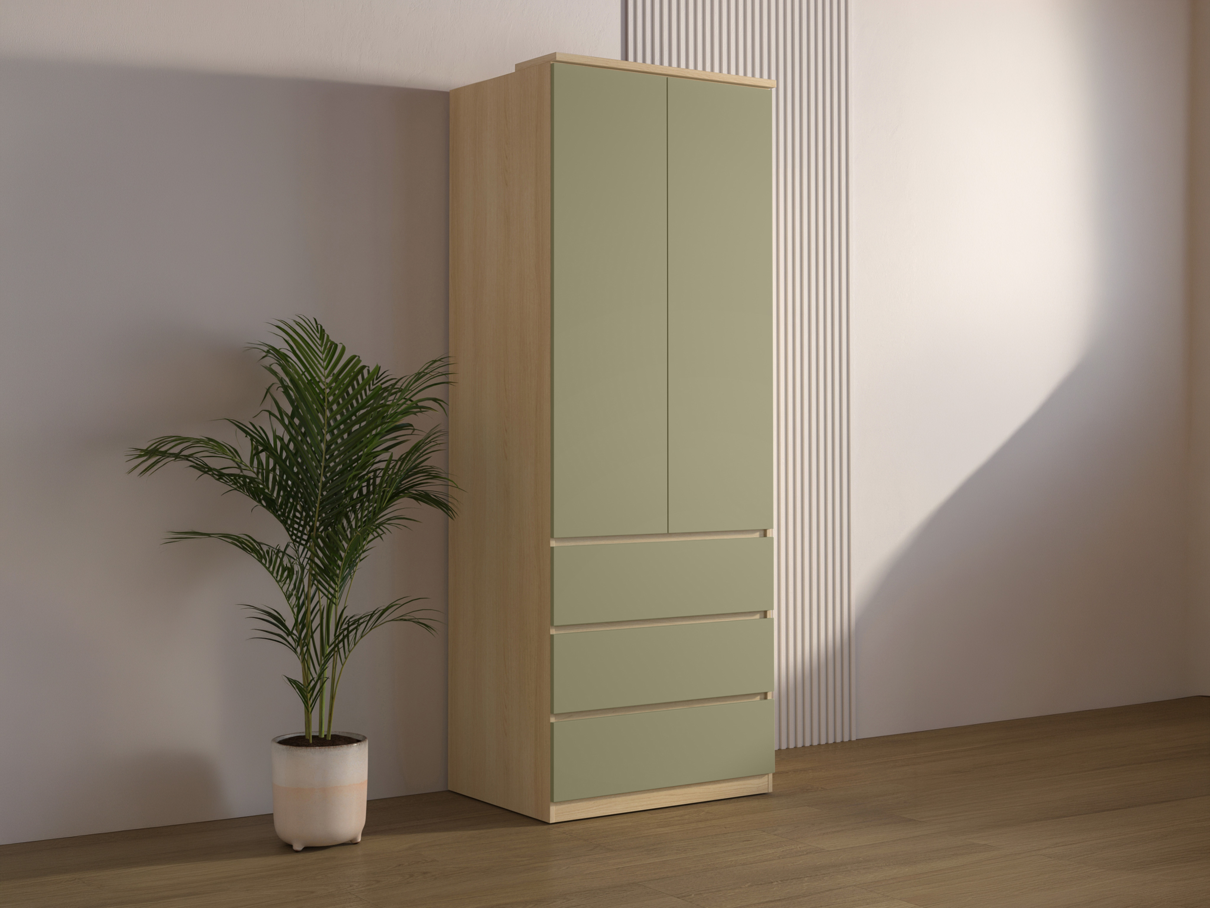 Garderobeskab Nolcala 110 (Egetræ + Eukalyptus)