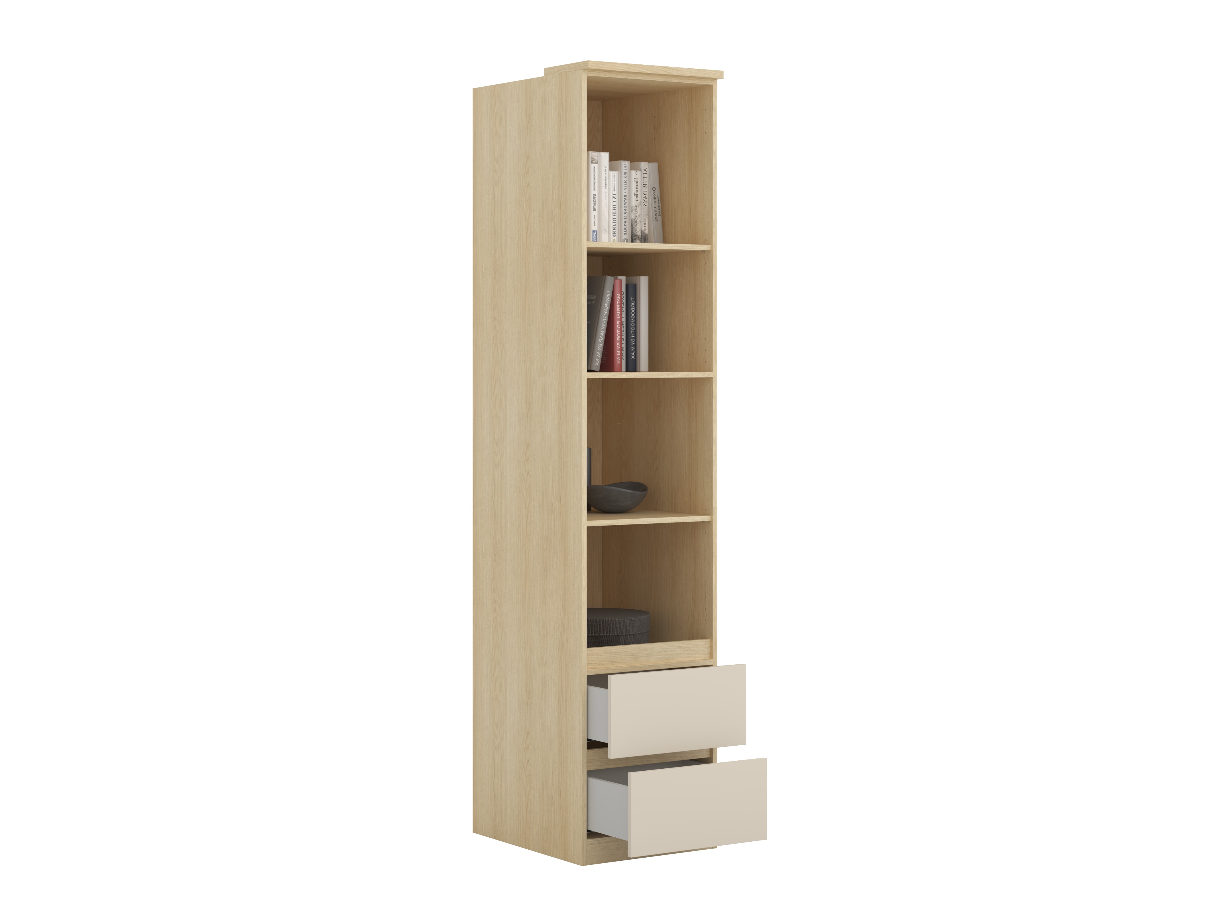 Reol Nolcala 117 (Egetræ + Beige)