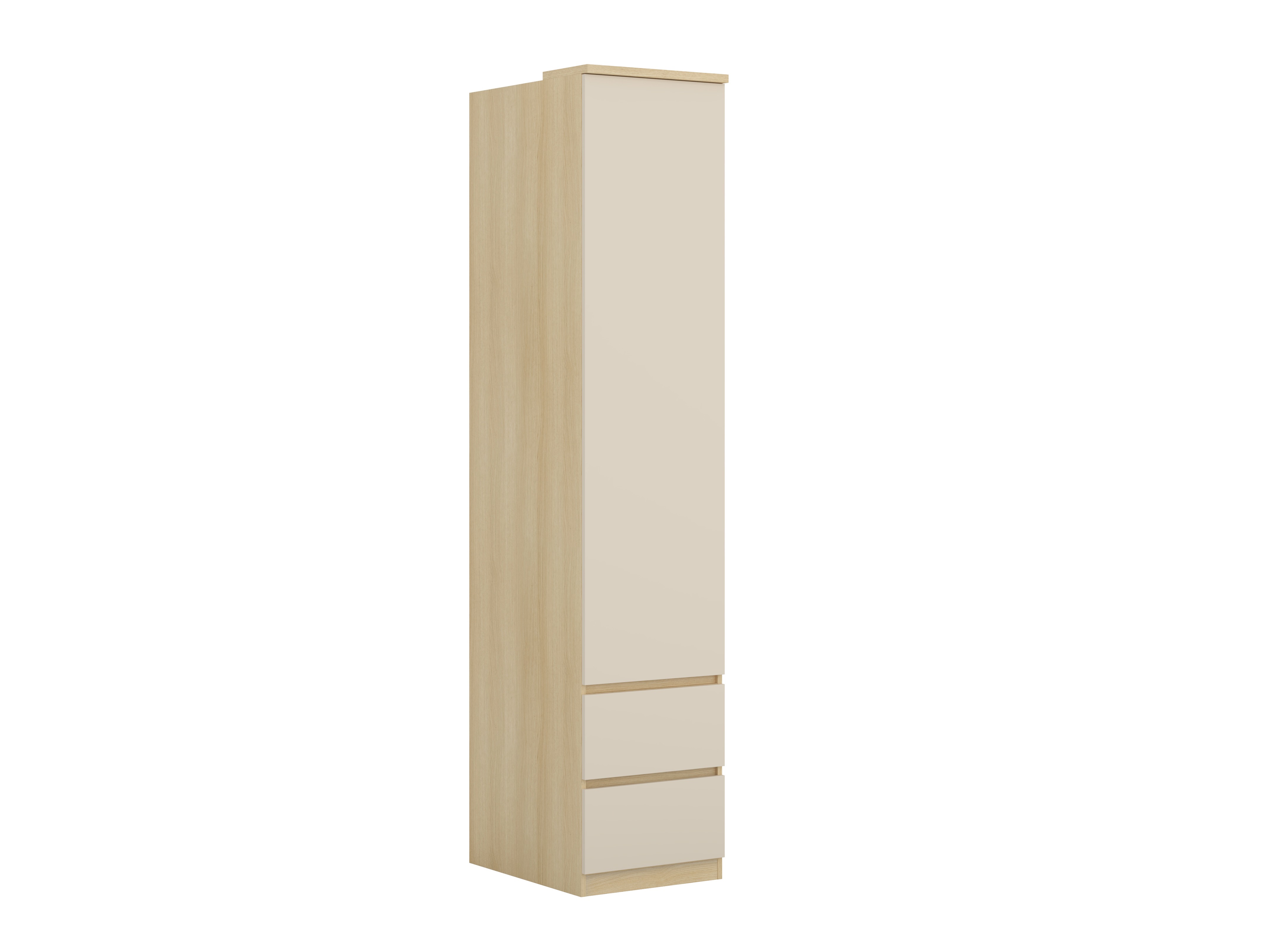 Garderobeskab Nolcala 119 (Egetræ + Beige)