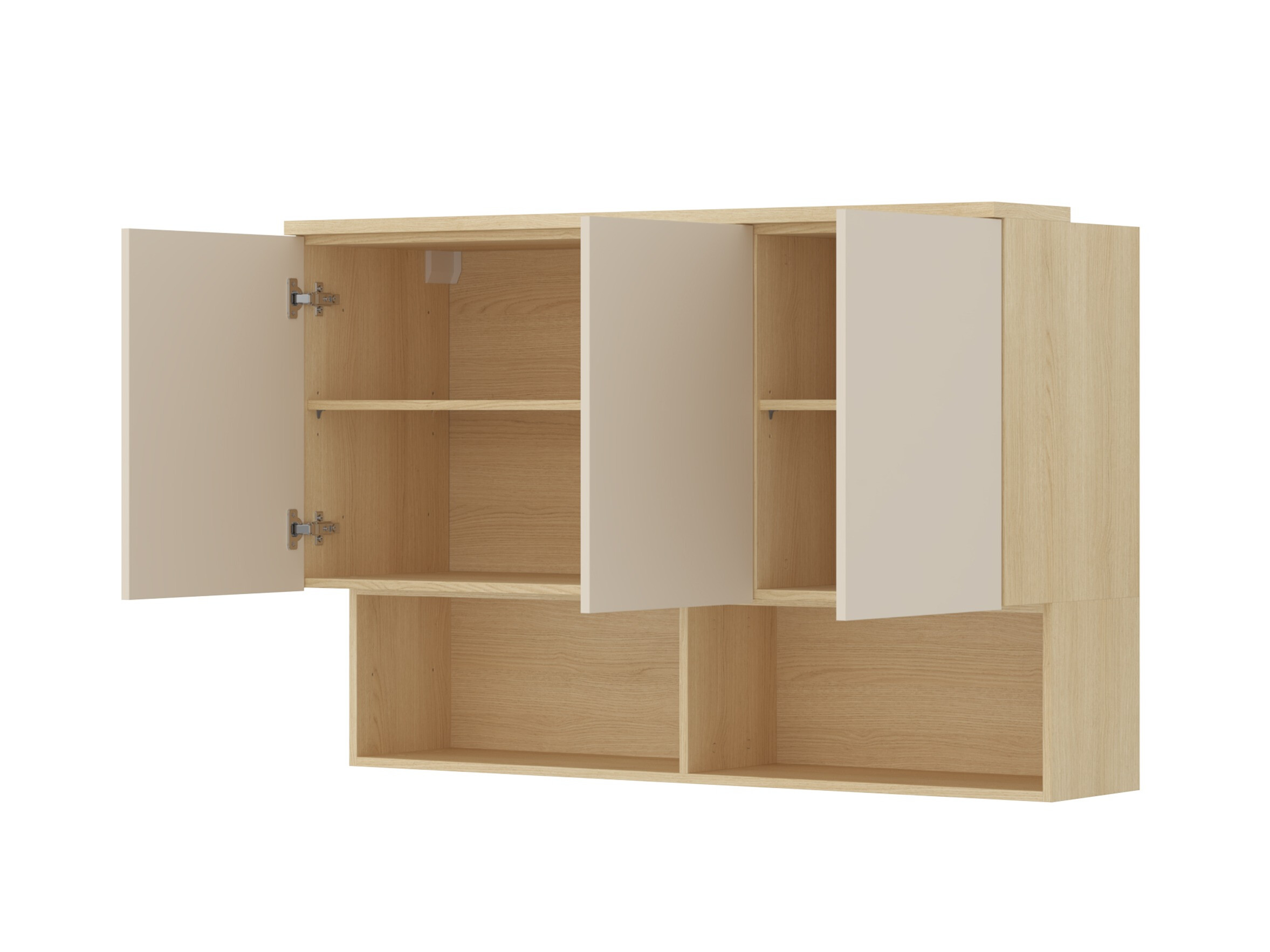 Møbelsæt Nolcala 121 (Egetræ + Beige)