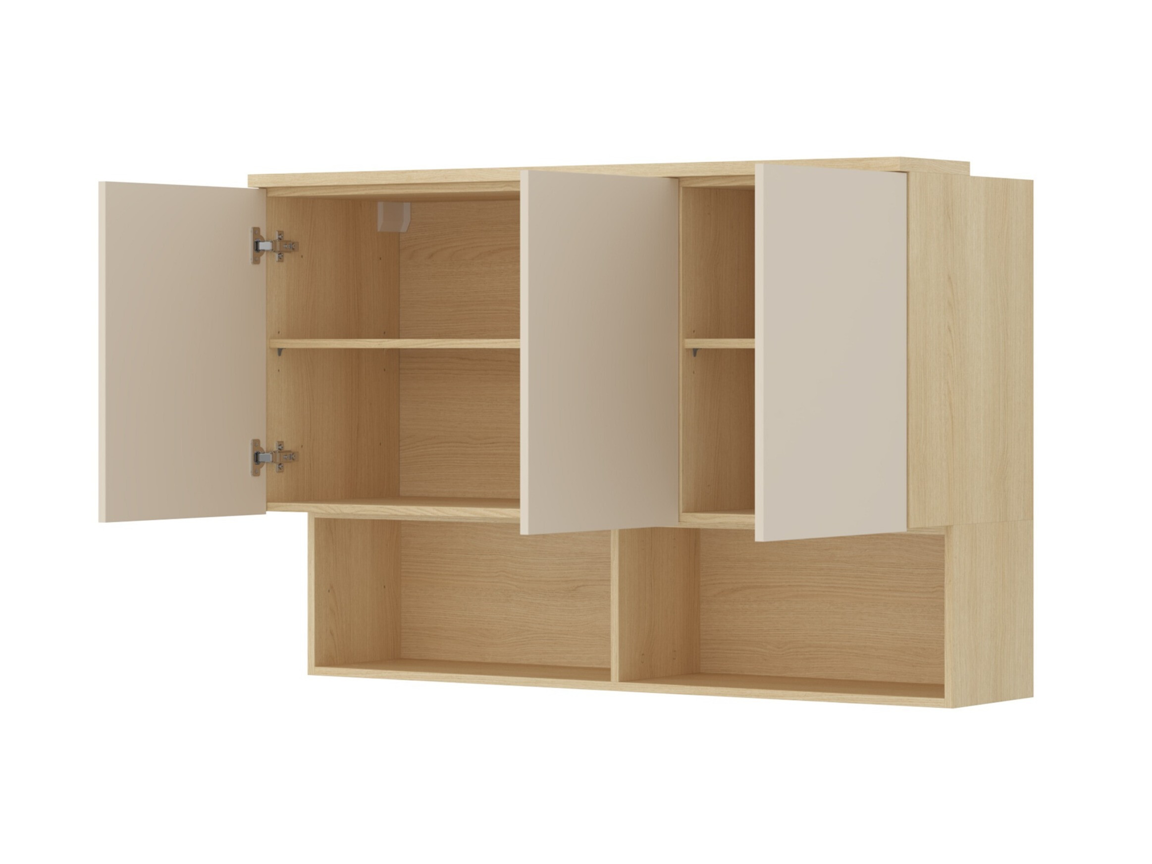 Møbelsæt Nolcala 121 (Egetræ + Beige)