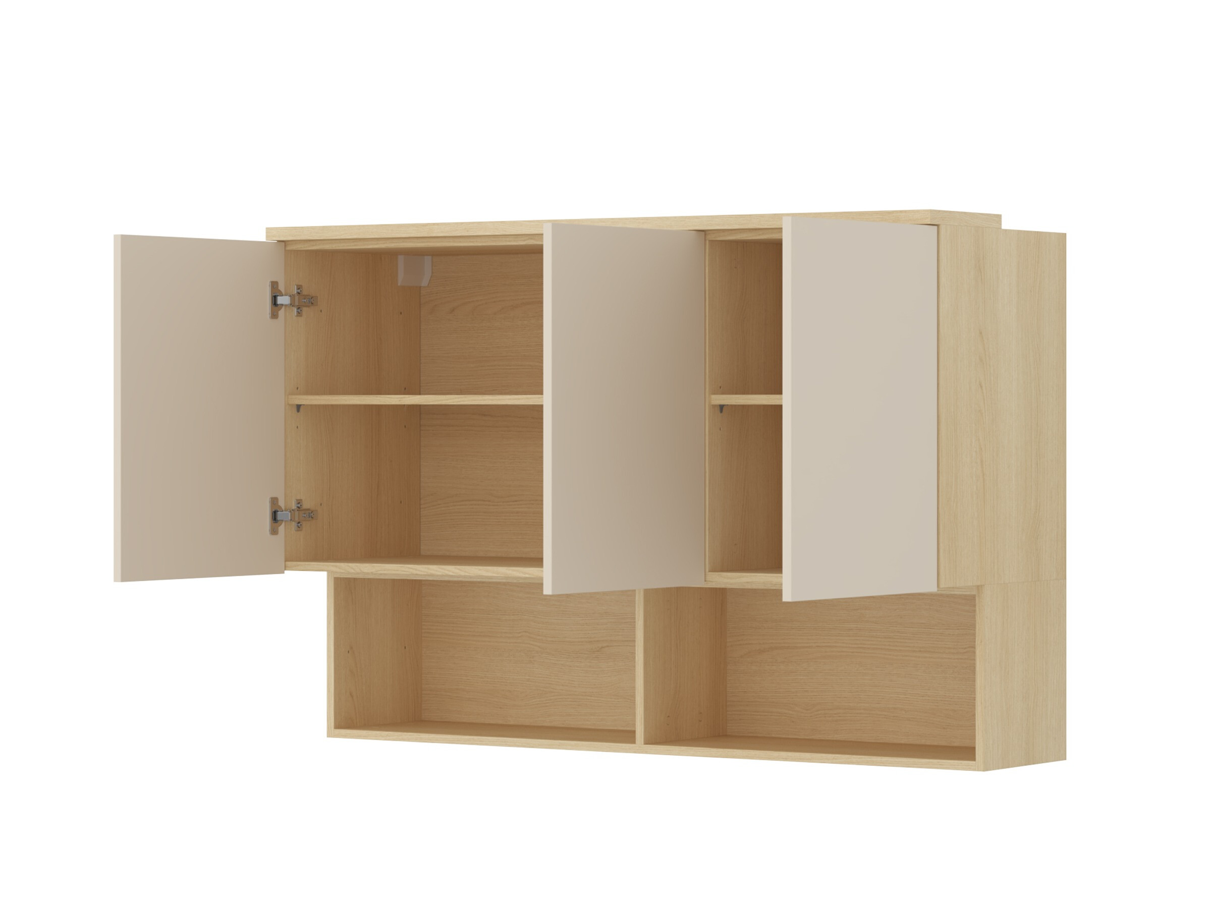 Møbelsæt Nolcala 121 (Egetræ + Beige)