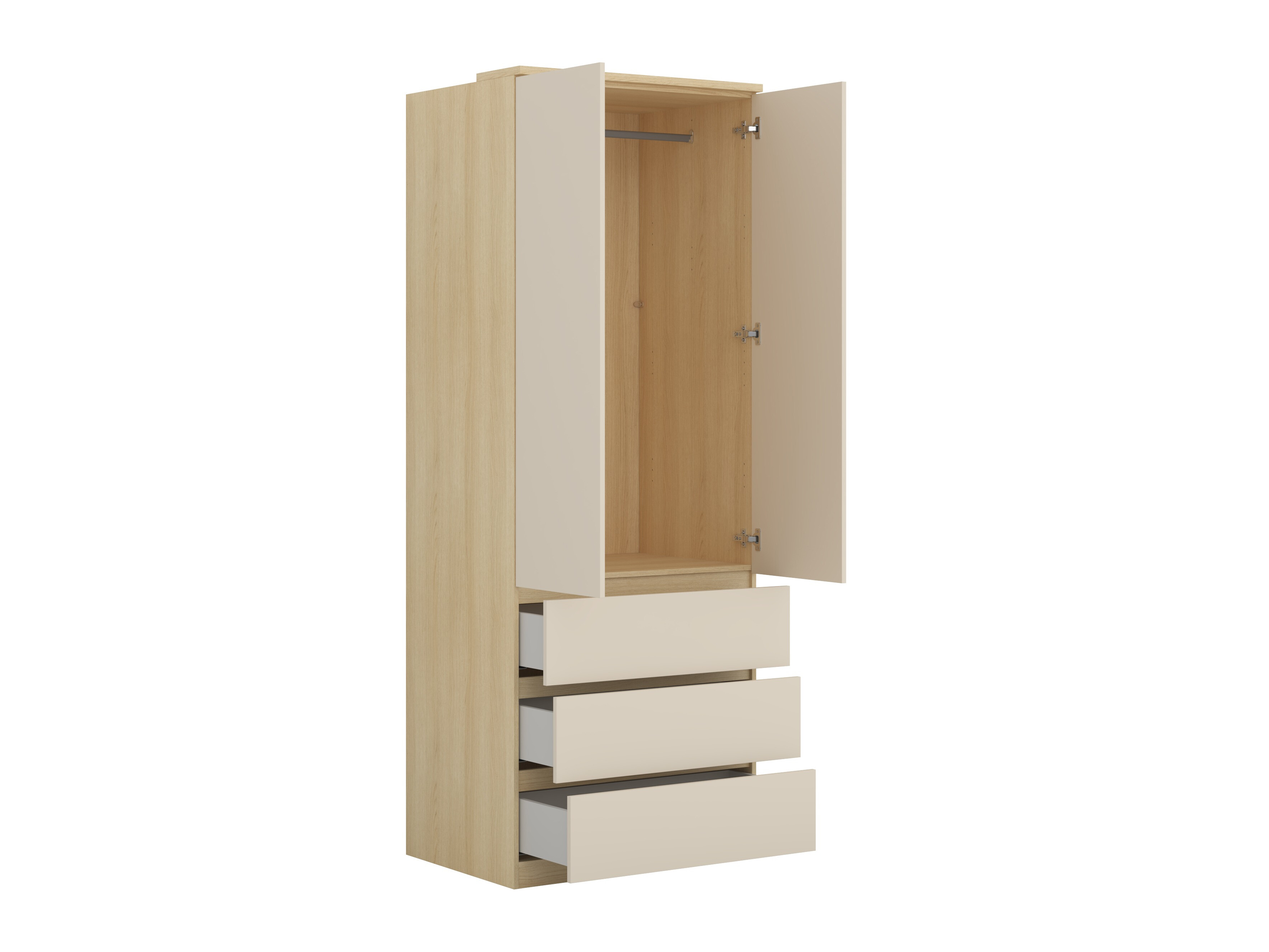 Møbelsæt Nolcala 122 (Egetræ + Beige)