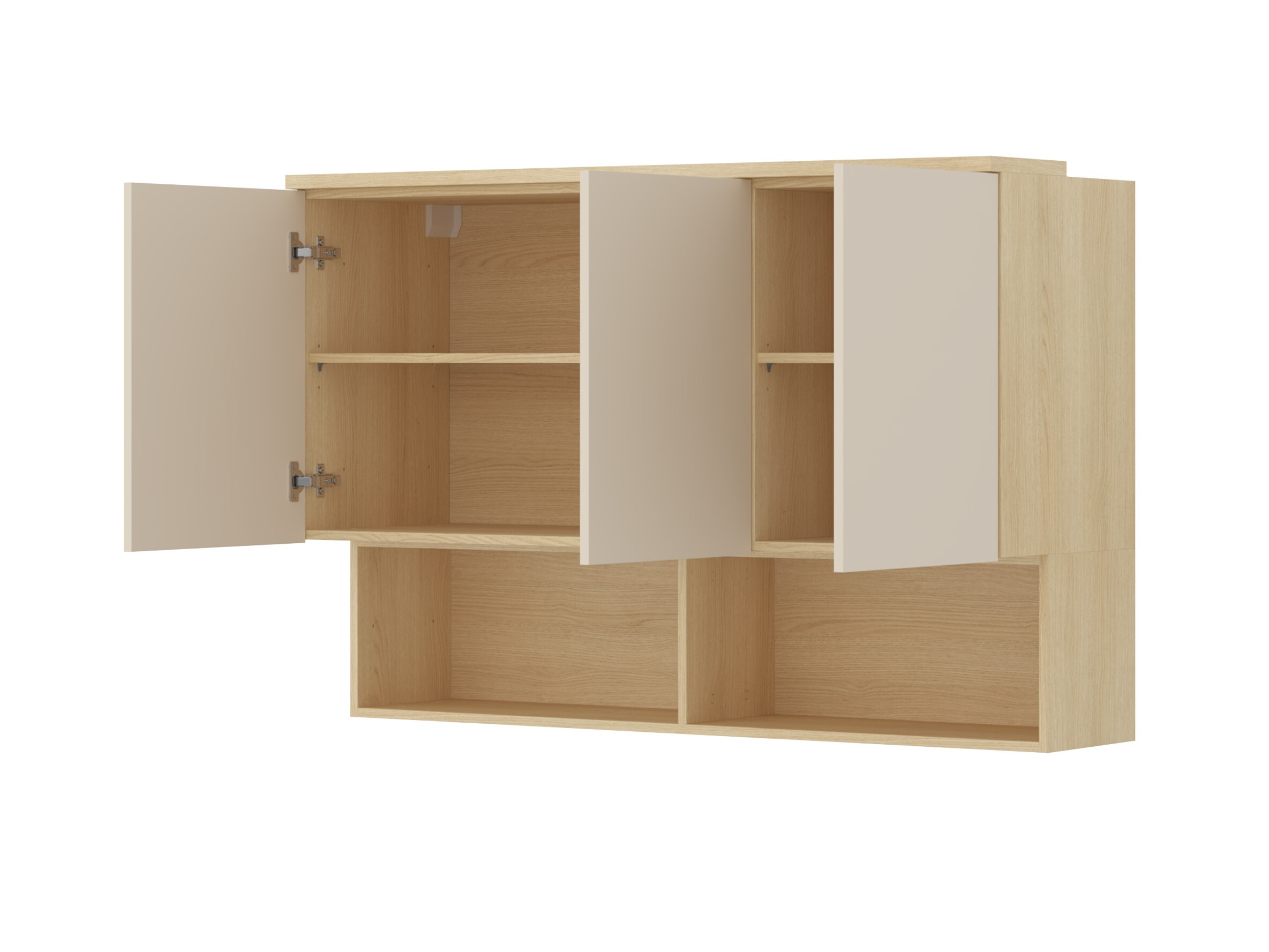 Møbelsæt Nolcala 122 (Egetræ + Beige)