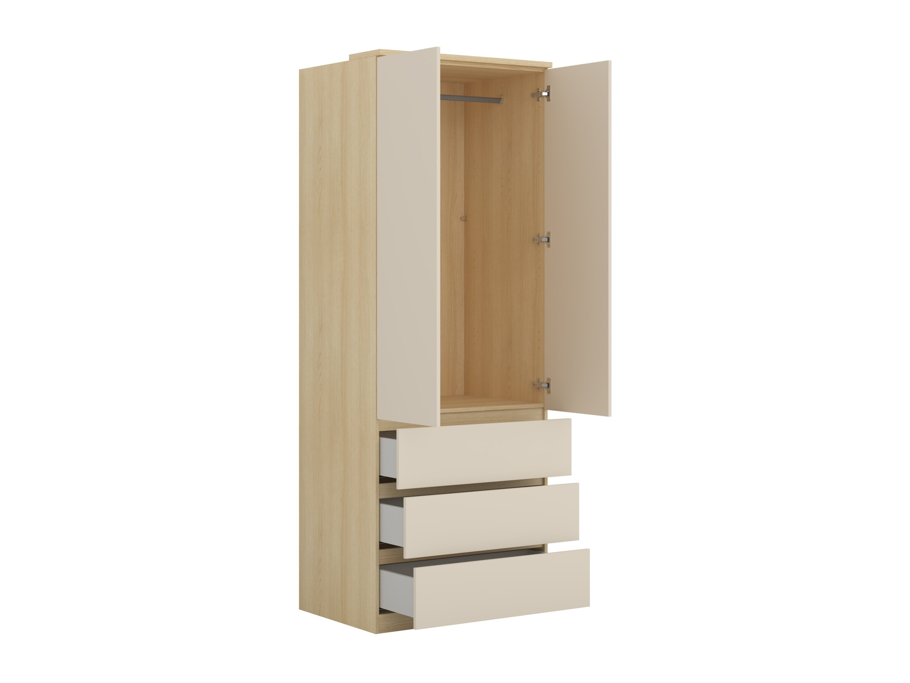 Møbelsæt Nolcala 123 (Egetræ + Beige)