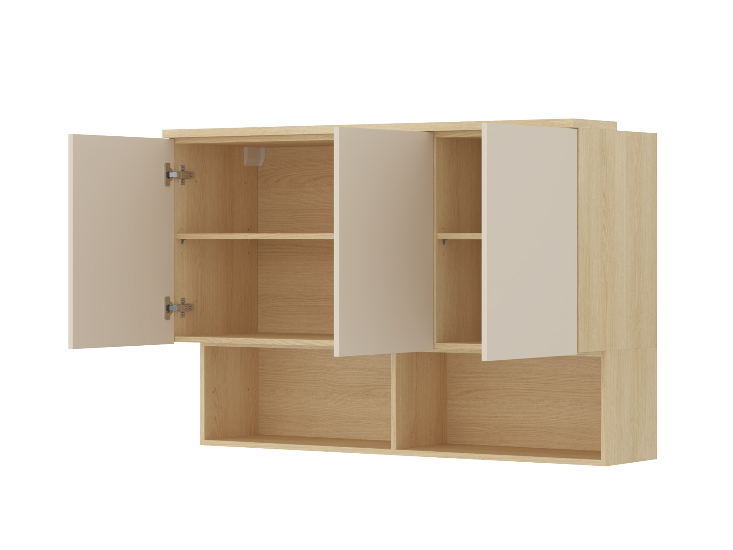 Møbelsæt Nolcala 123 (Egetræ + Beige)