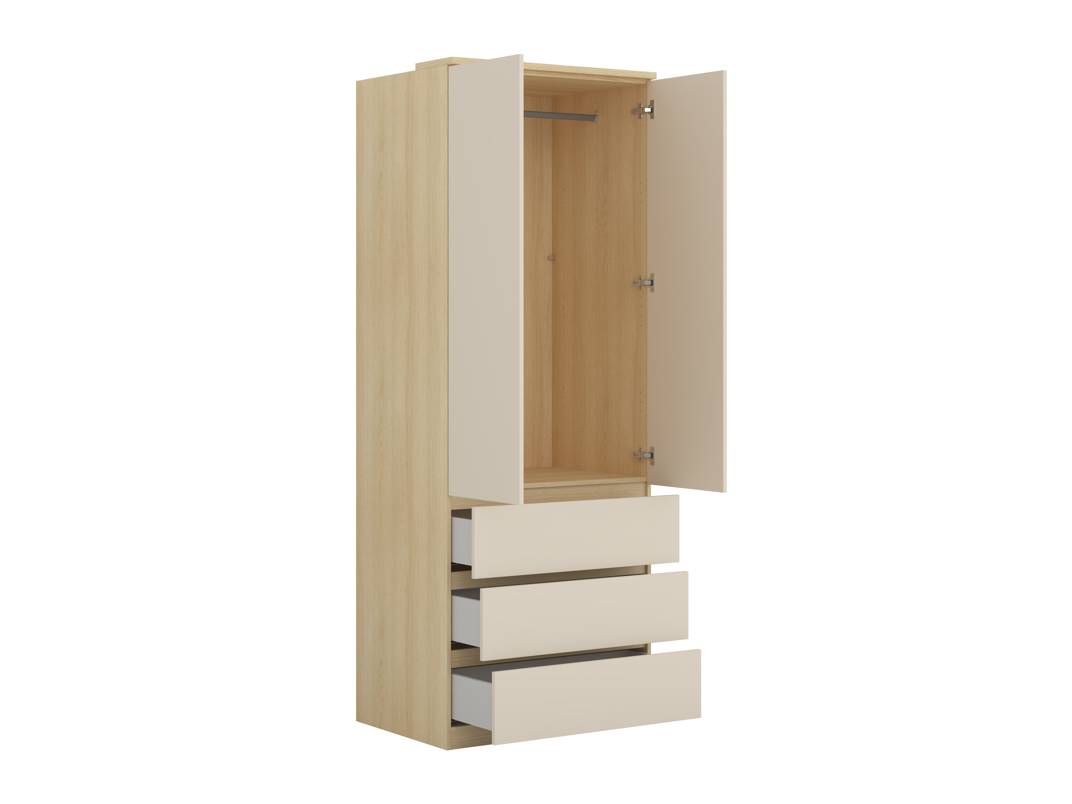 Møbelsæt Nolcala 123 (Egetræ + Beige)