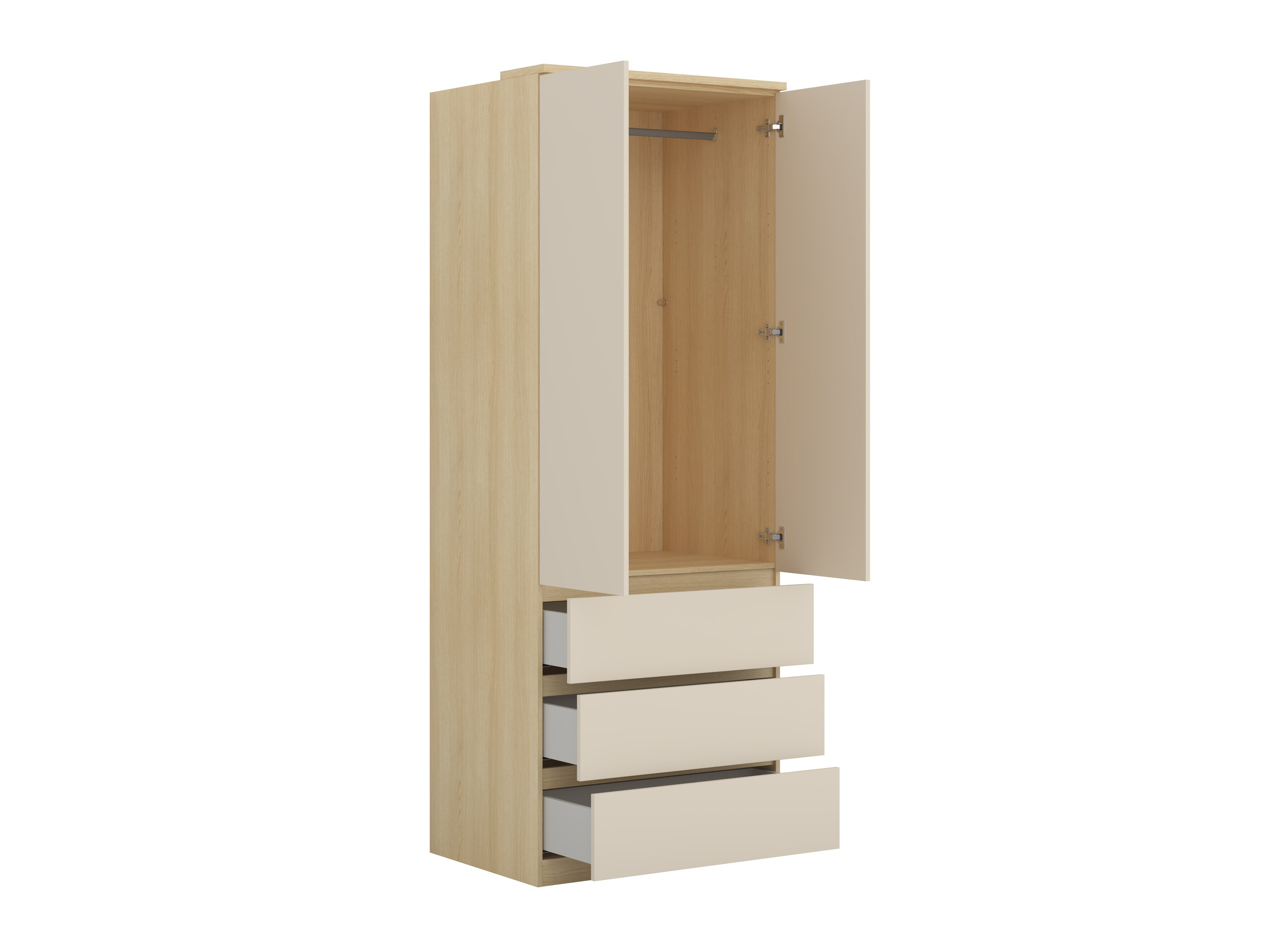 Møbelsæt Nolcala 123 (Egetræ + Beige)
