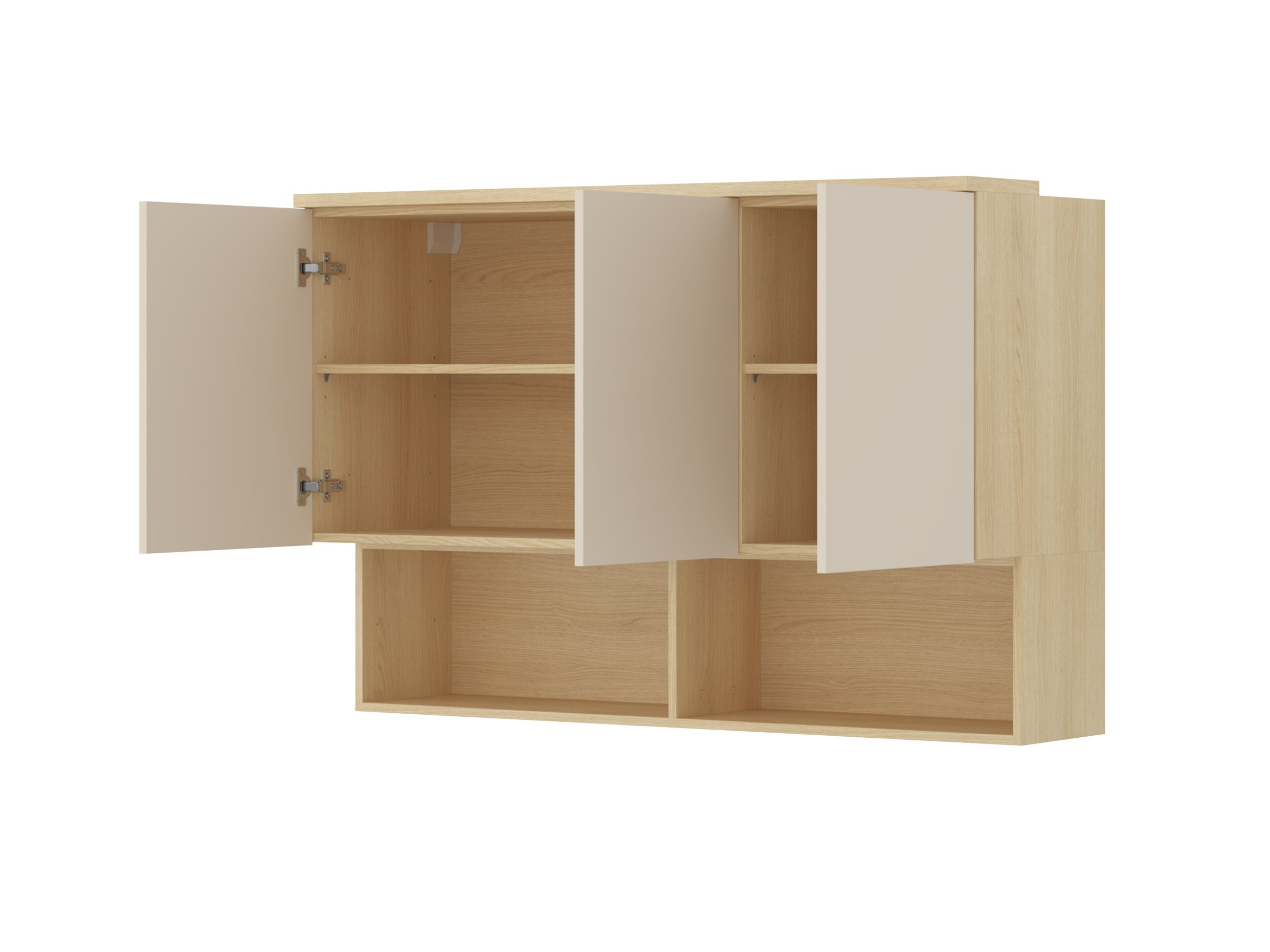 Møbelsæt Nolcala 123 (Egetræ + Beige)