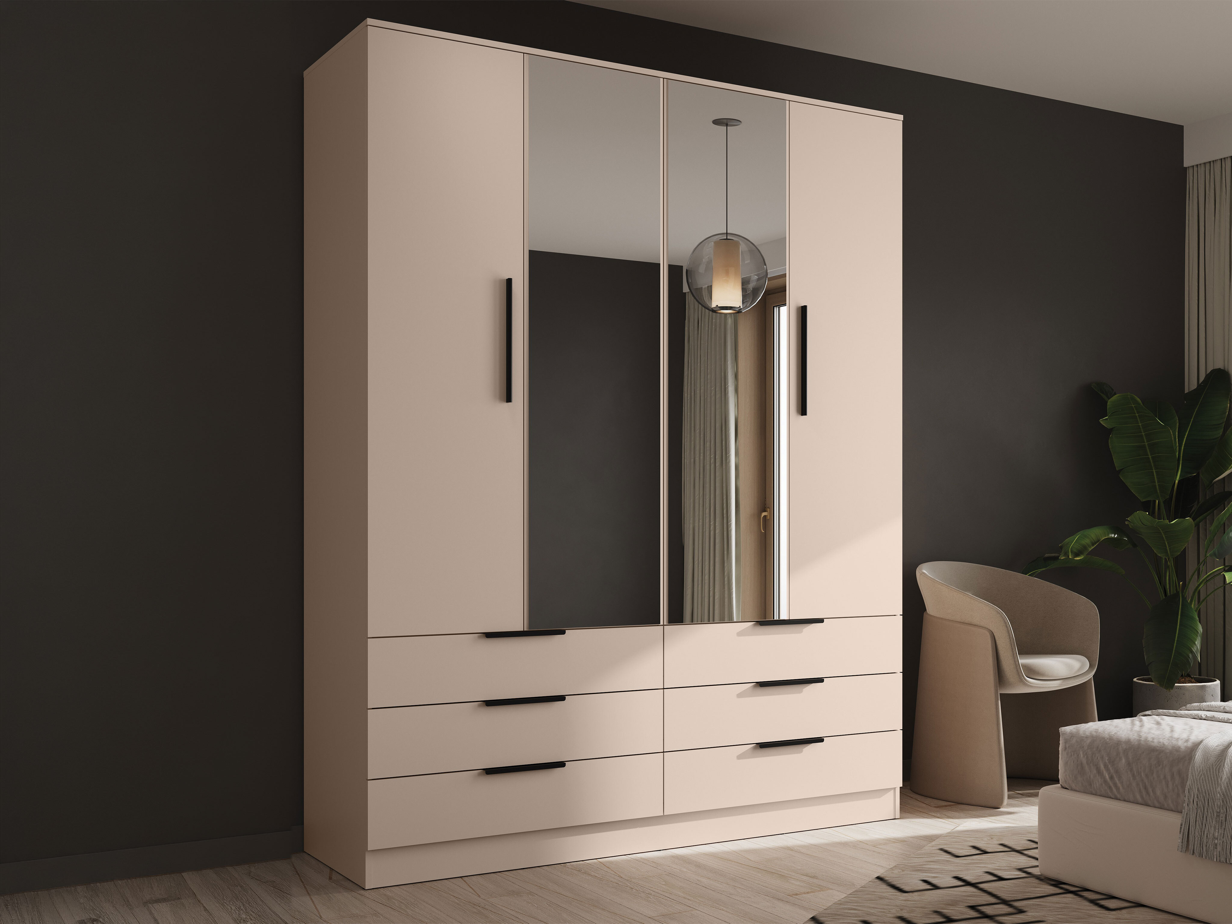 Garderobeskab Fresno 182 (Beige)