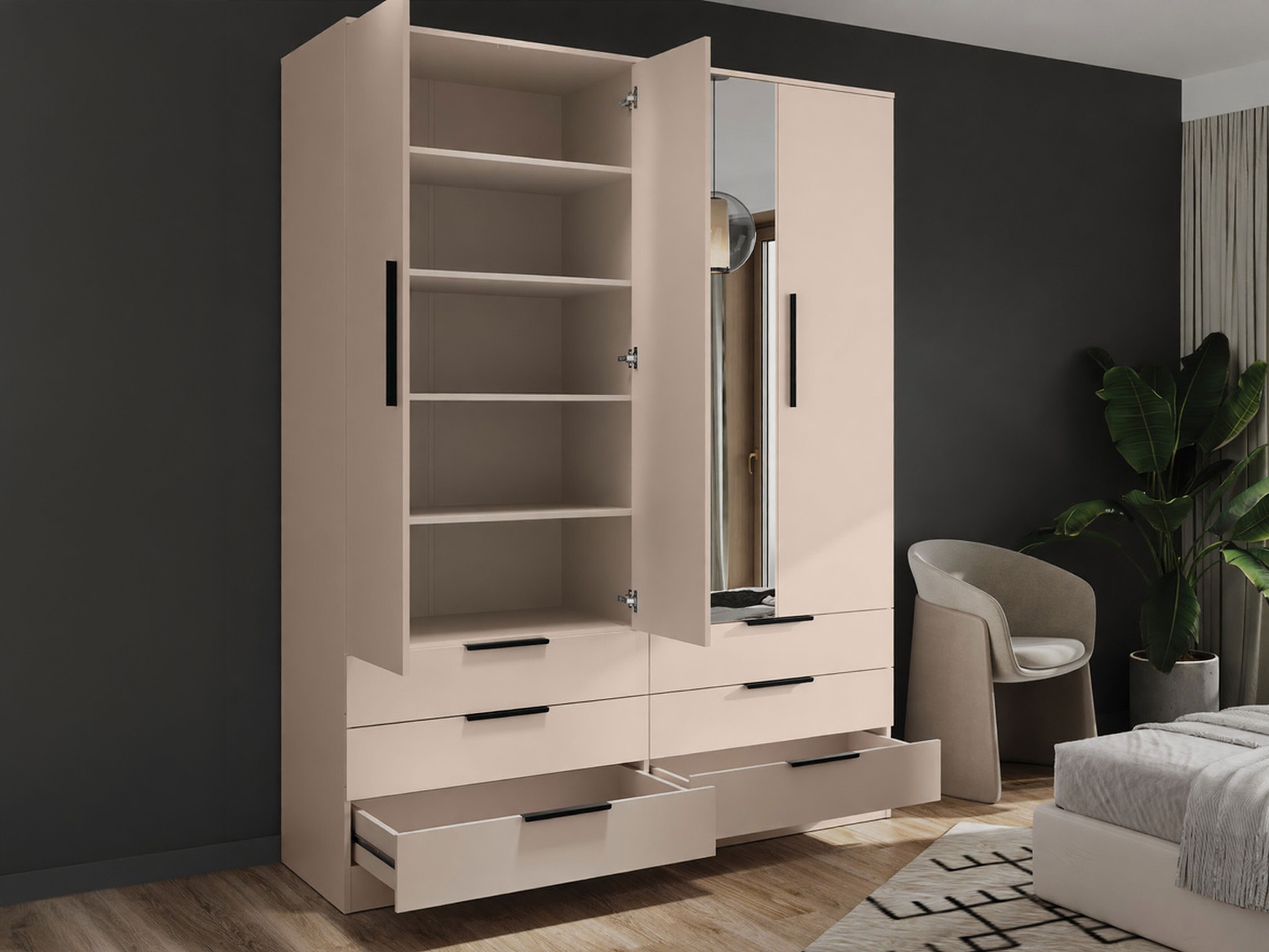 Garderobeskab Fresno 182 (Beige)