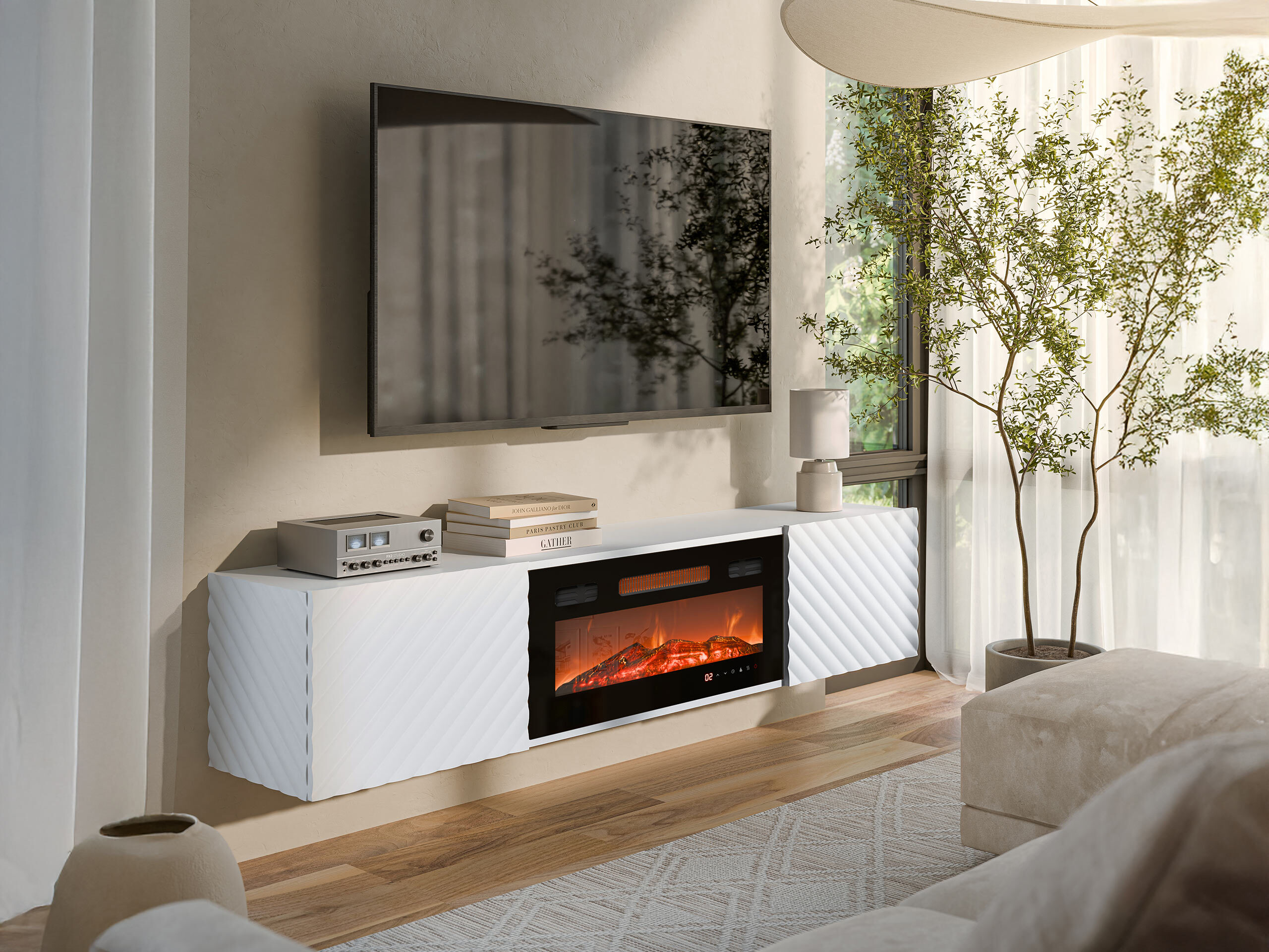 TV-bord Charlotte 207 (Hvid)