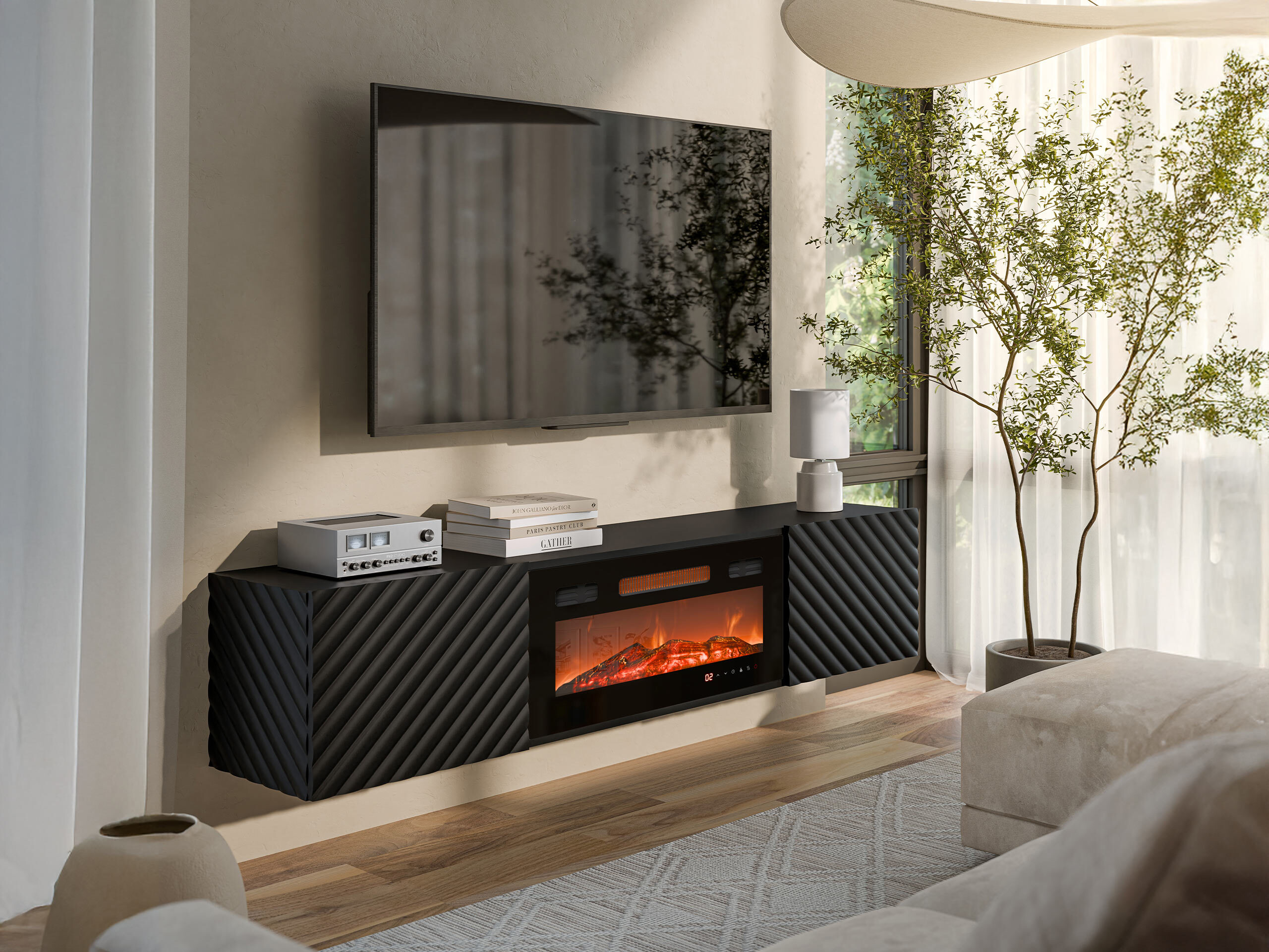 TV-bord Charlotte 207 (Sort)
