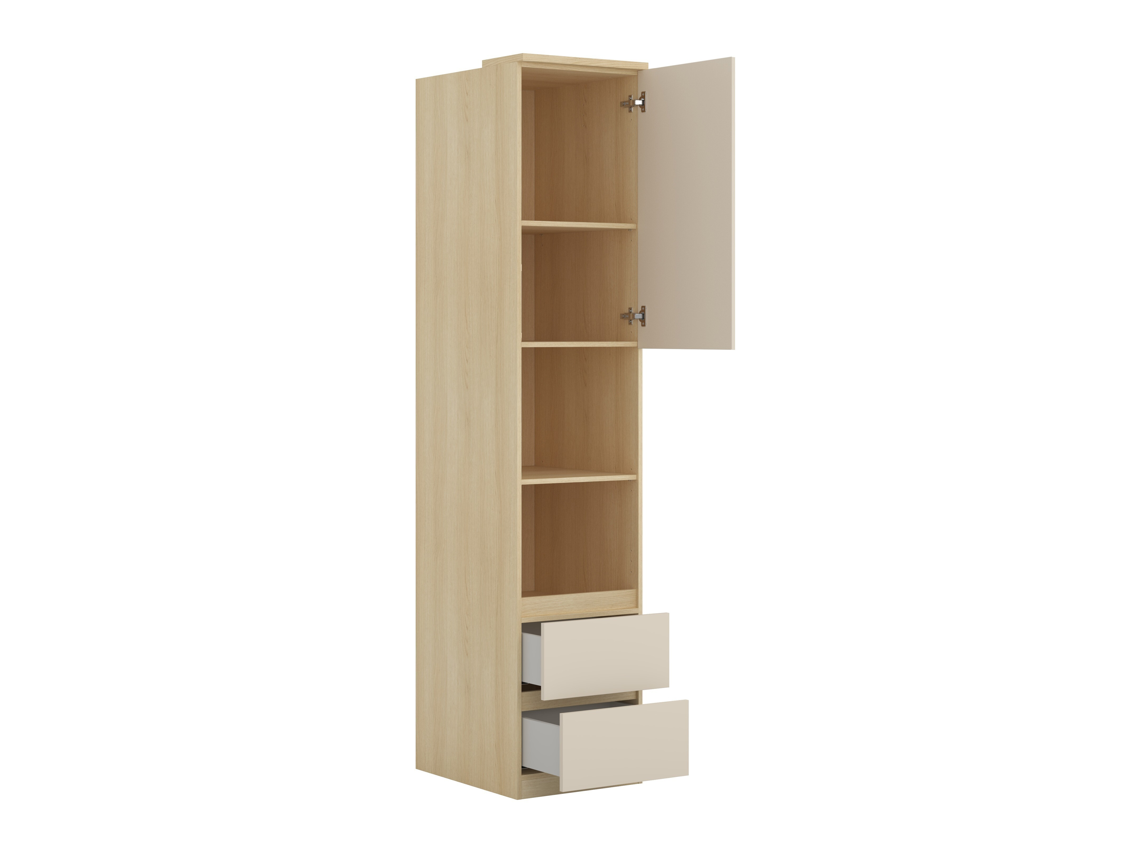 Soveværelsessæt Nolcala 126 (Egetræ + Beige)