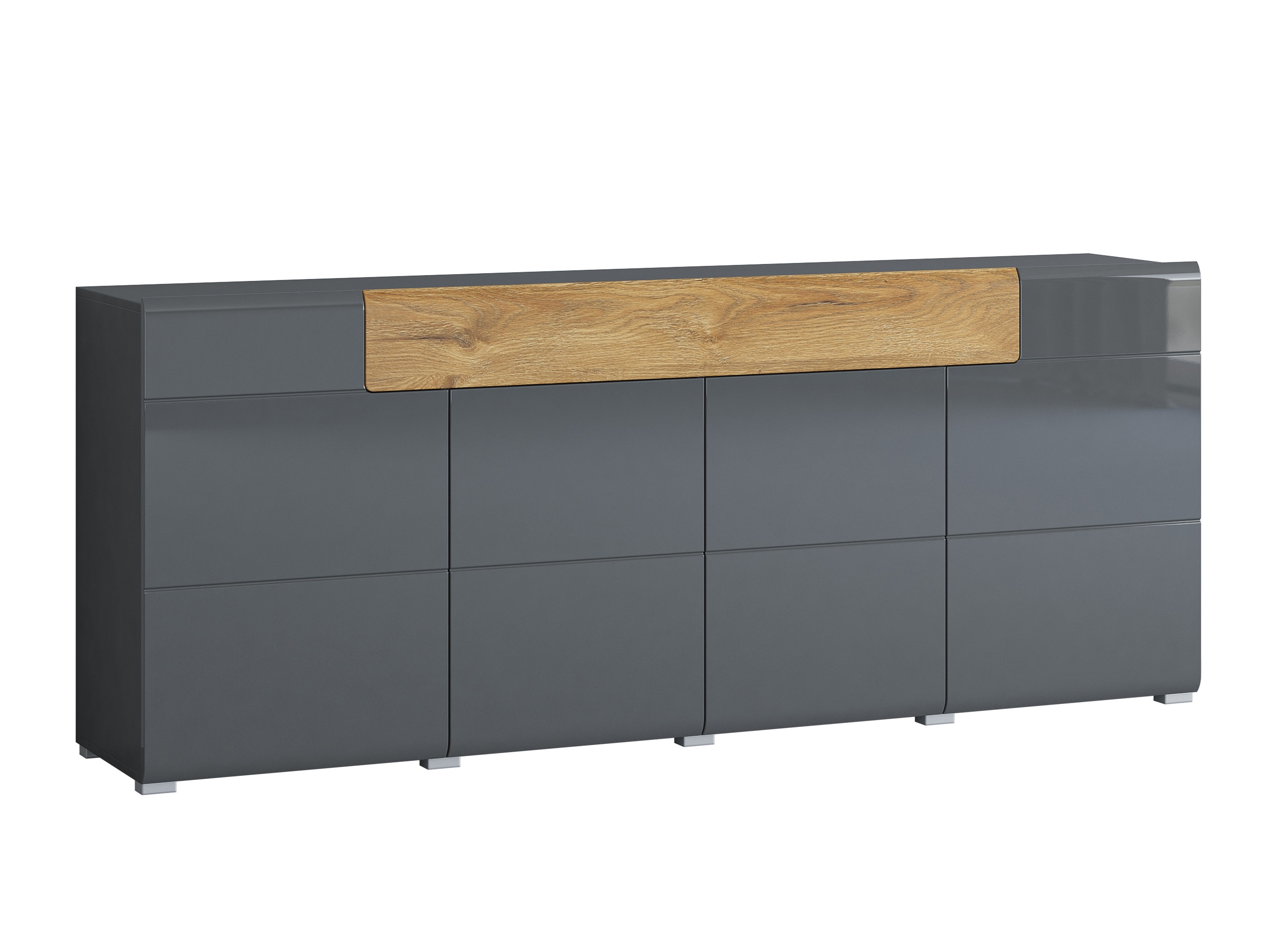 Kommode Torsone 102 (Antracit + Gloss antracit + Grandson eg)