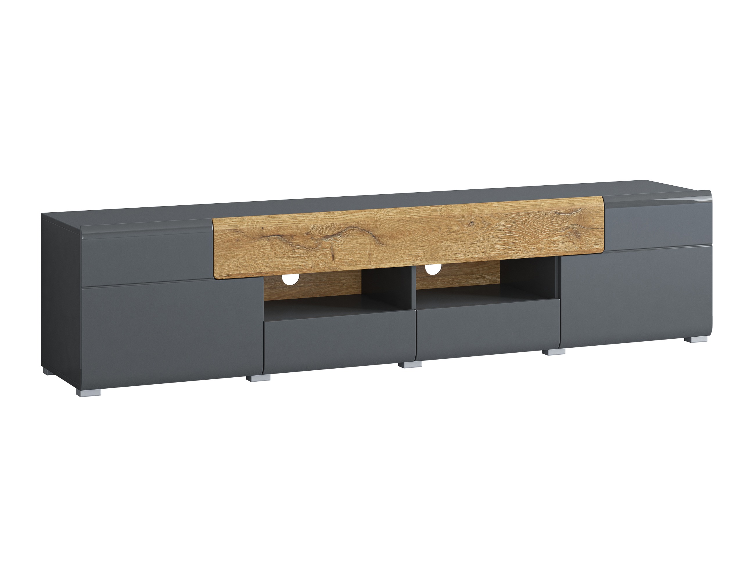 TV-bord Torsone 113 (Antracit + Gloss antracit + Grandson eg)