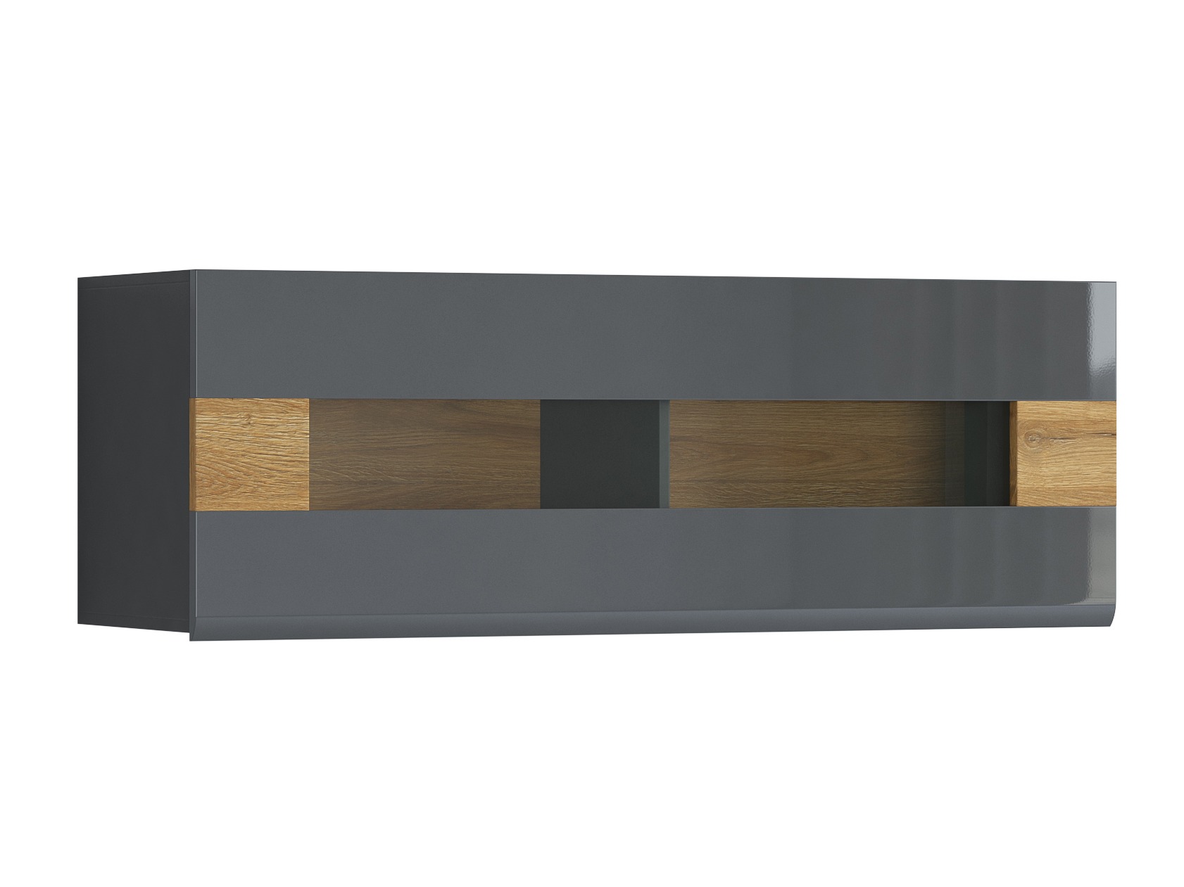 Vægskab Torsone 116 (Antracit + Gloss antracit + Grandson eg)