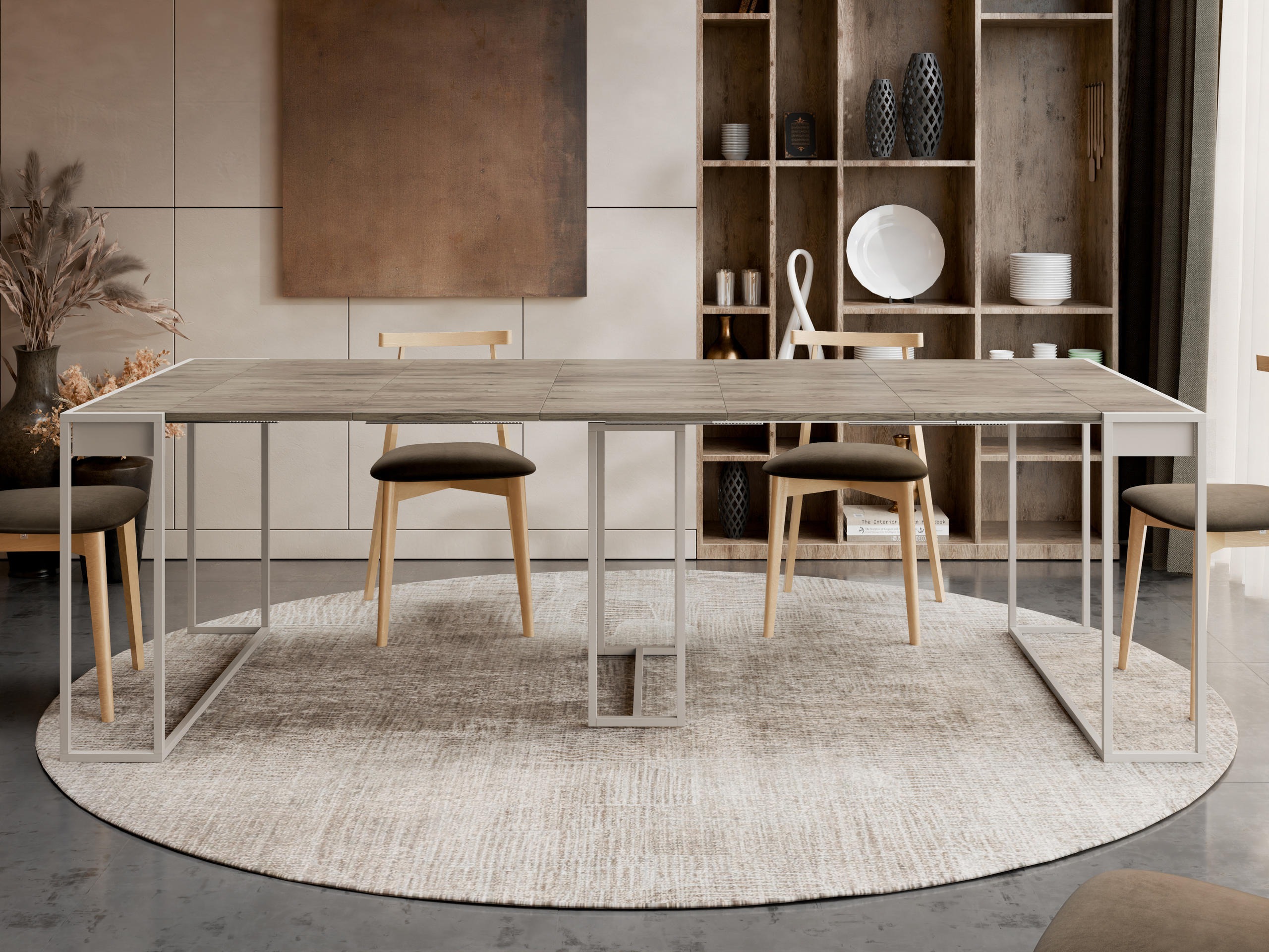 Klapbord Oswego 180 (Mørk eg + Kashmir)