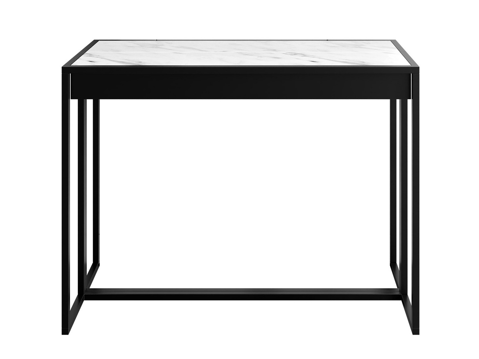 Klapbord Oswego 180 (Sort + Hvid marmor)