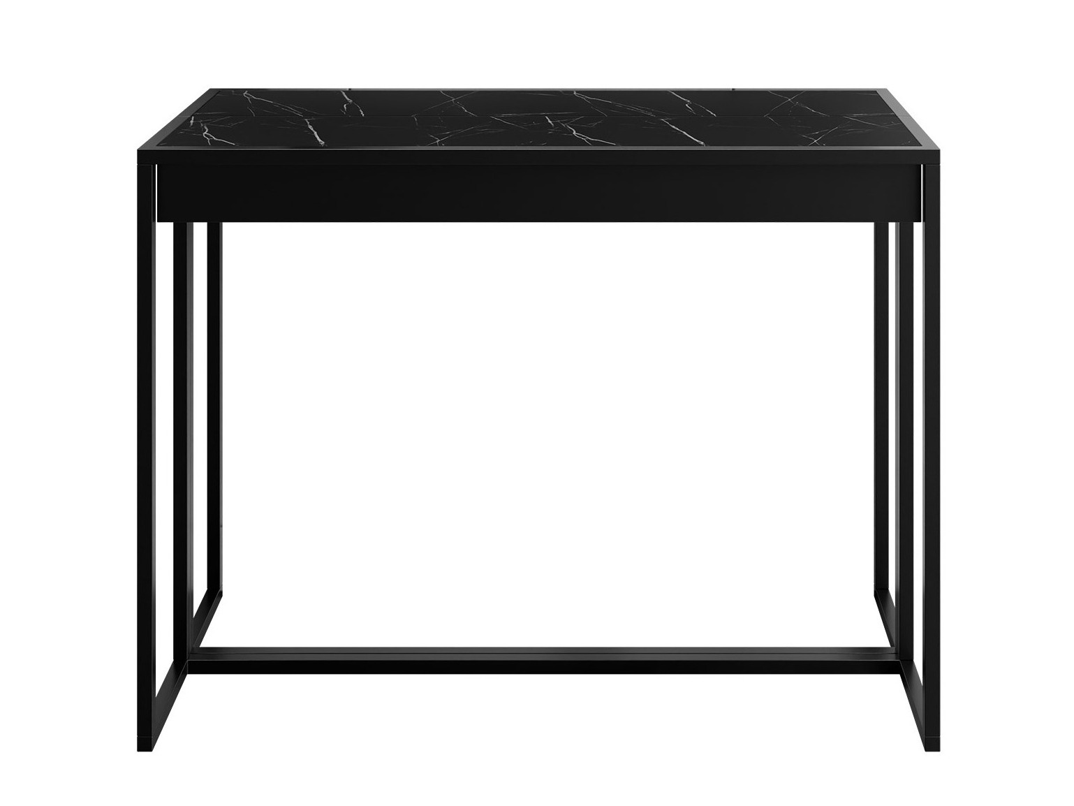 Klapbord Oswego 180 (Sort + Sort marmor)