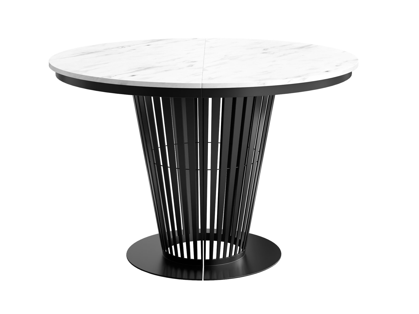 Bord Oswego 179 (Sort + Hvid marmor)