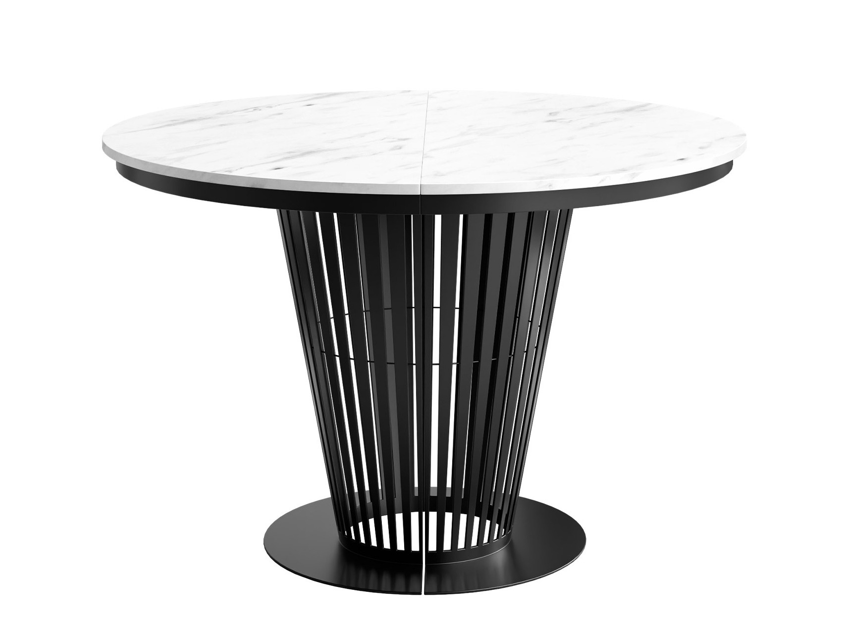 Bord Oswego 181 (Sort + Hvid marmor)