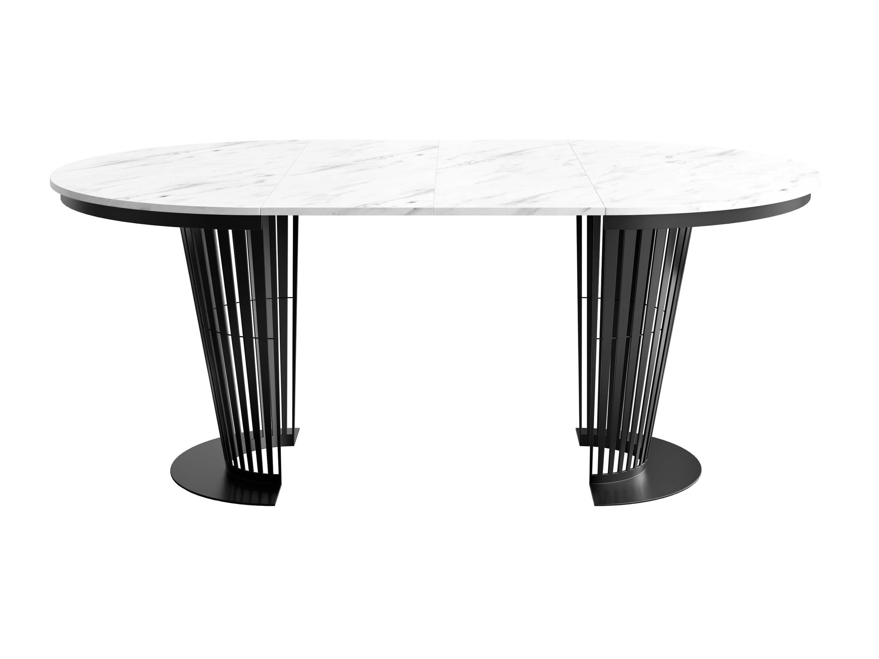 Bord Oswego 181 (Sort + Hvid marmor)