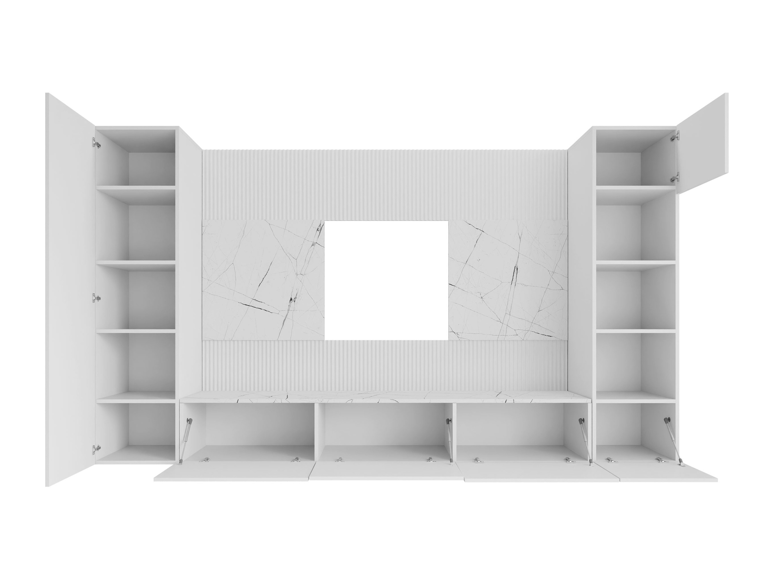 Stuemøbelsæt Comfivo Salix IV (Sort + Sort marmor)
