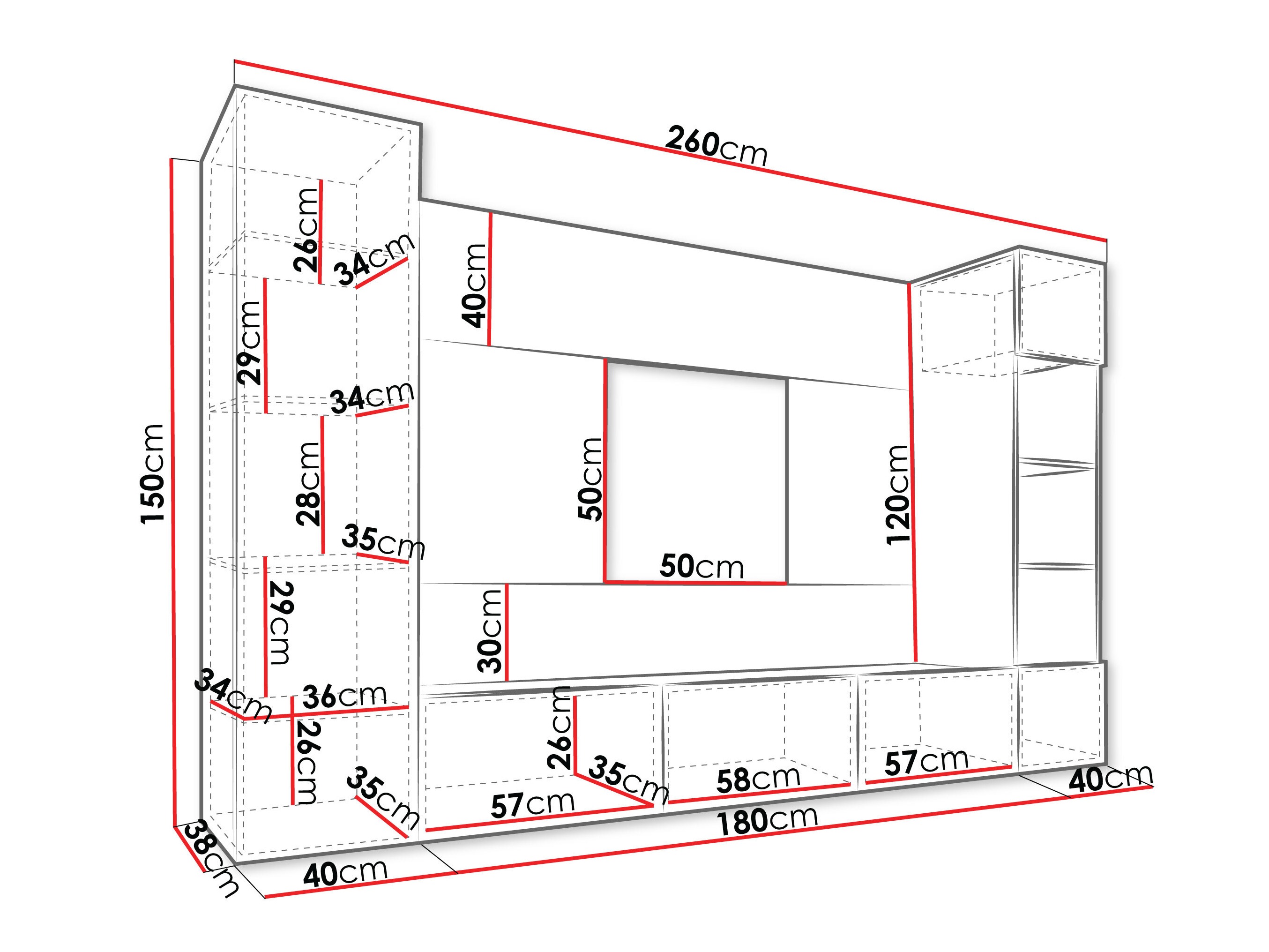 Stuemøbelsæt Comfivo Salix IV (Sort + Sort marmor)