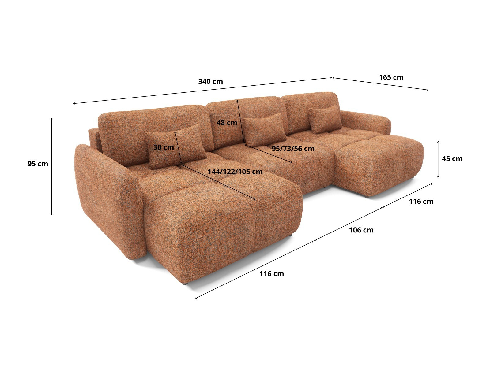 Hjørnesofa Franklin 220 (Bella 40)