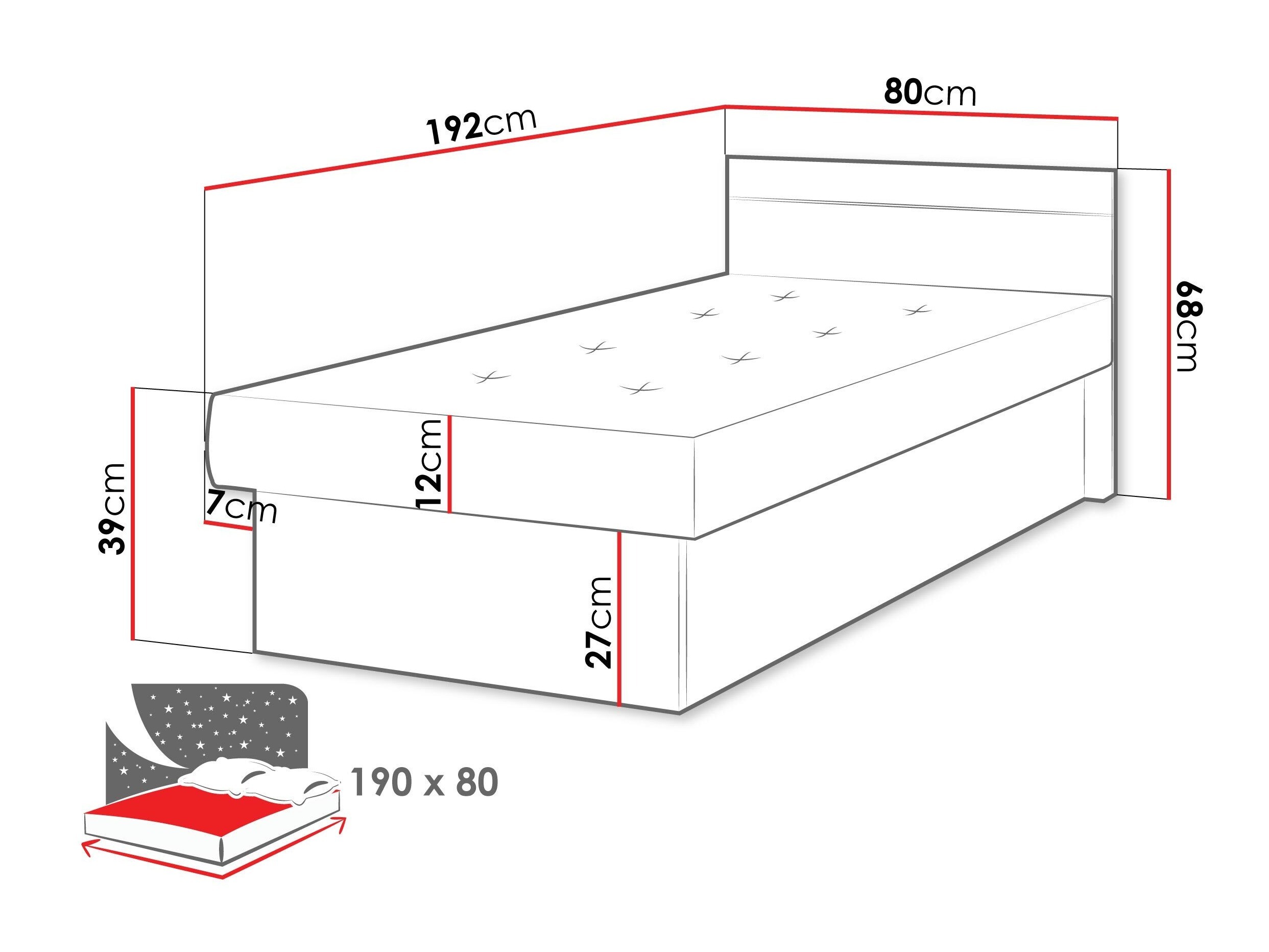 Seng Dover 101 (Hvid)