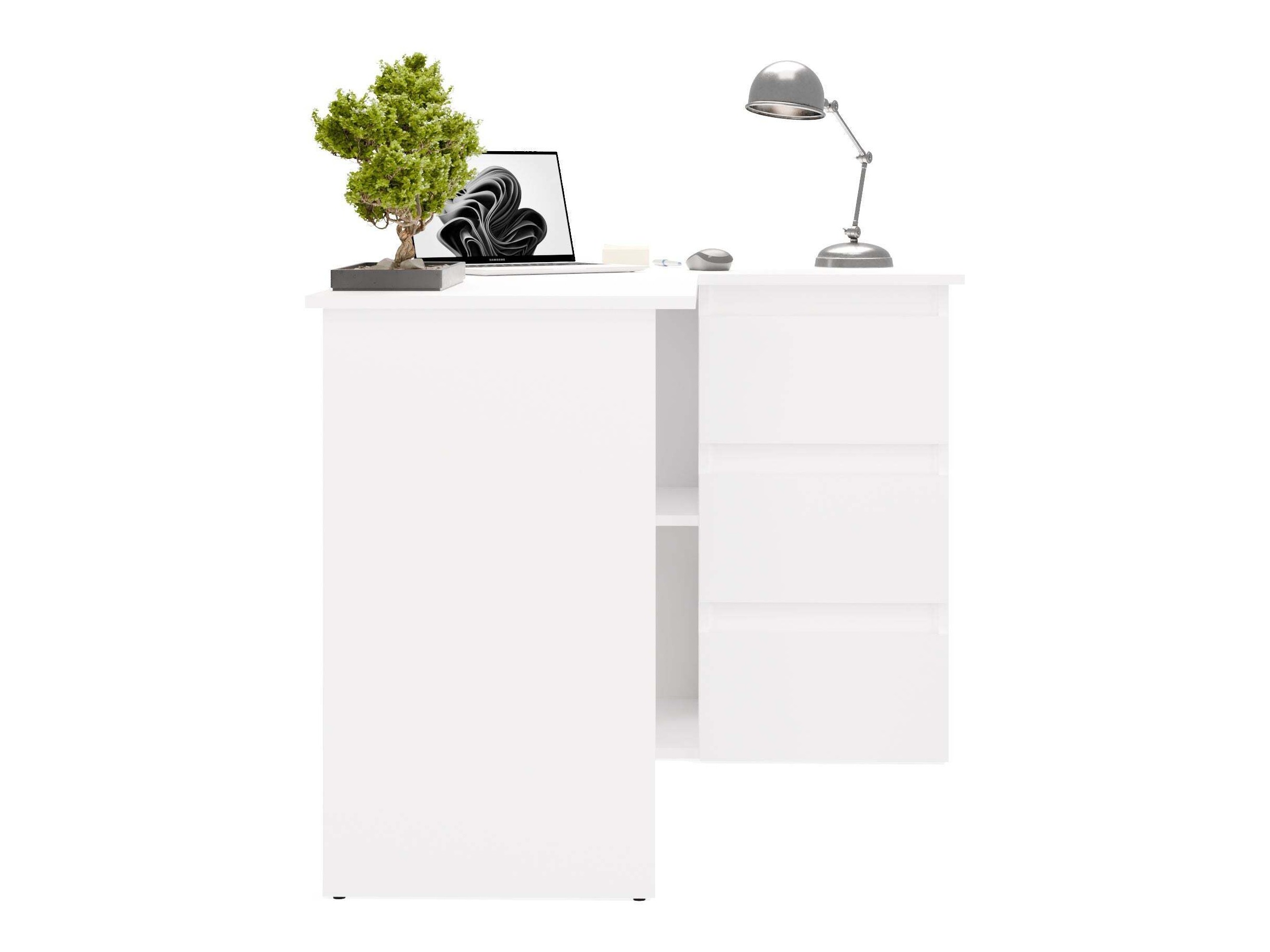Hjørneskrivebord Mandeville 365 (Hvid)