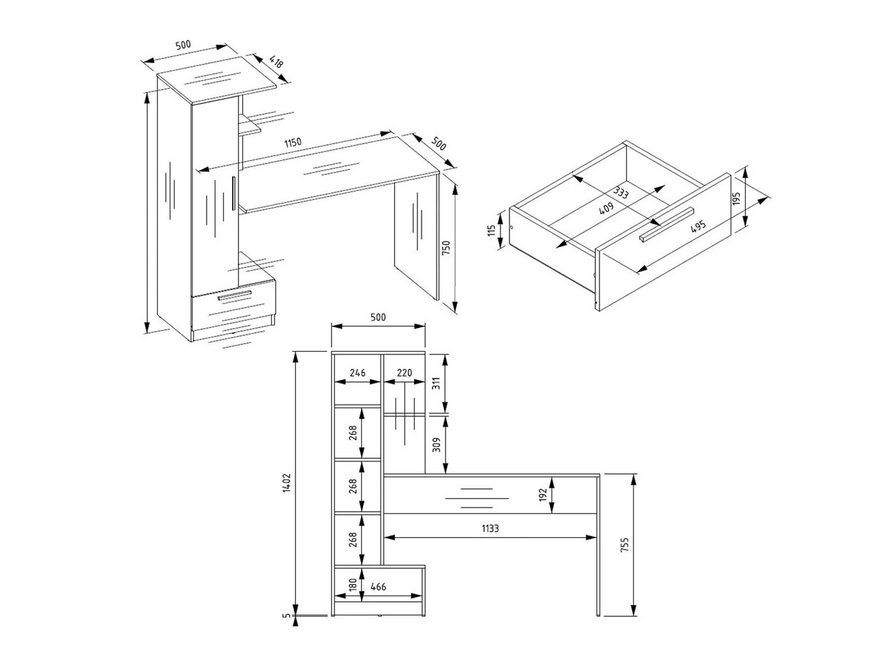 Skrivebord Mandeville 321 (Hvid)