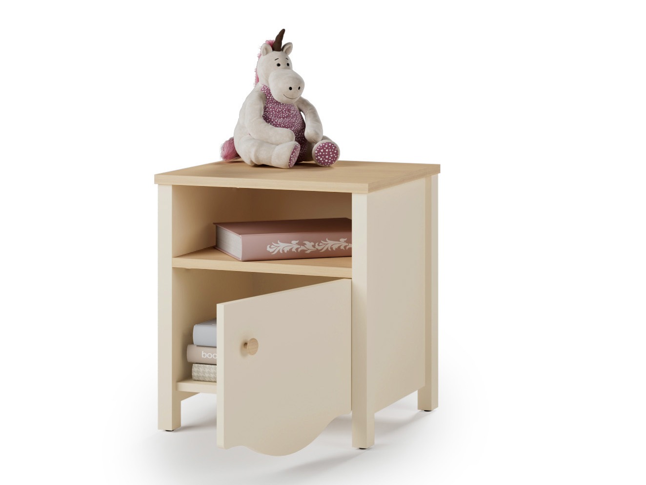 Sengebord Velferi 117 (Beige + Egetræ)