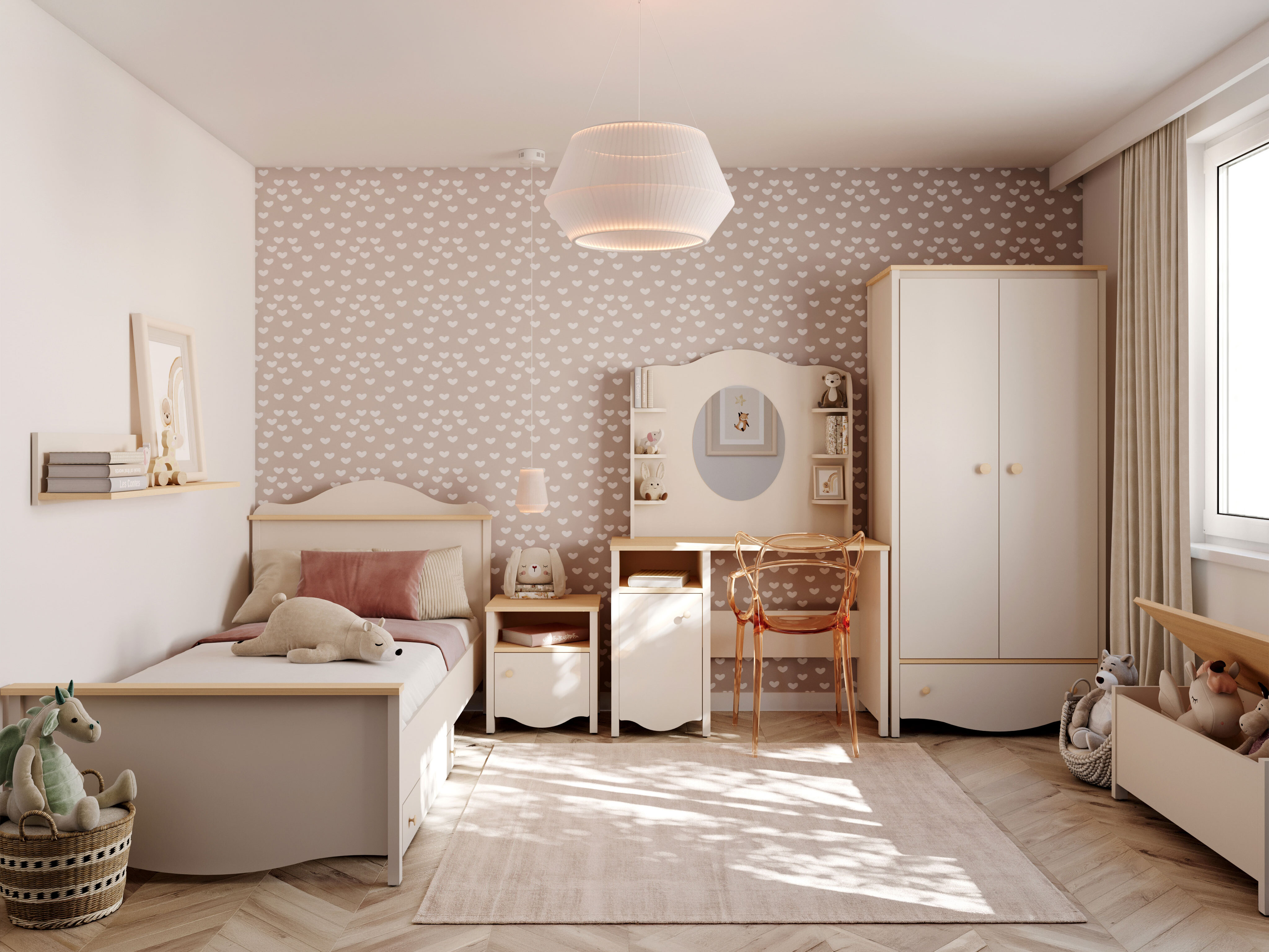 Vægreol Velferi 122 (Beige + Egetræ)