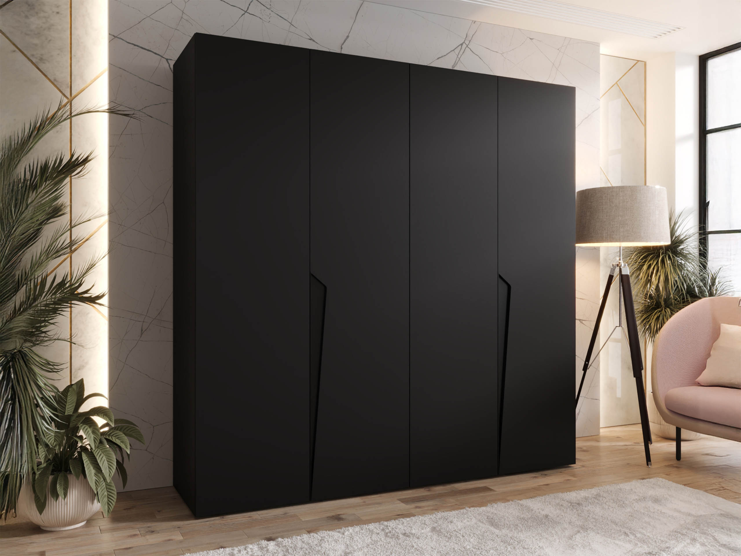 Garderobeskab Hartford 605 (Sort)
