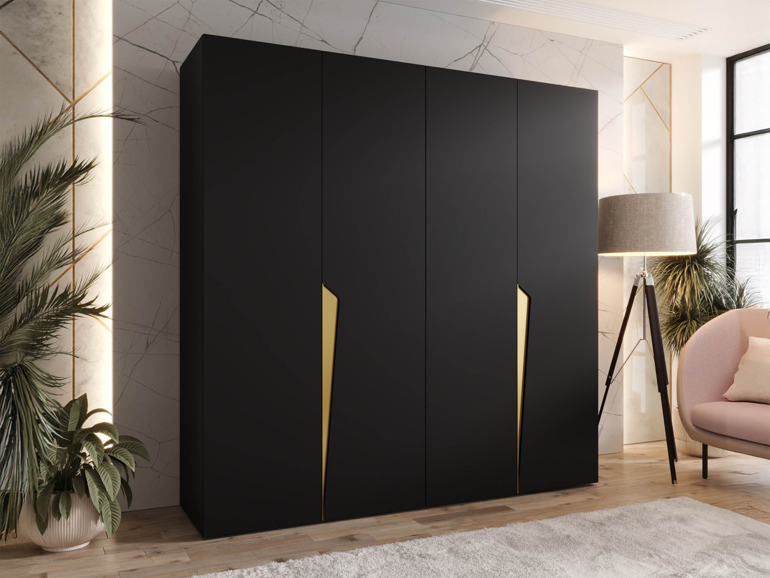 Garderobeskab Hartford 605 (Sort)