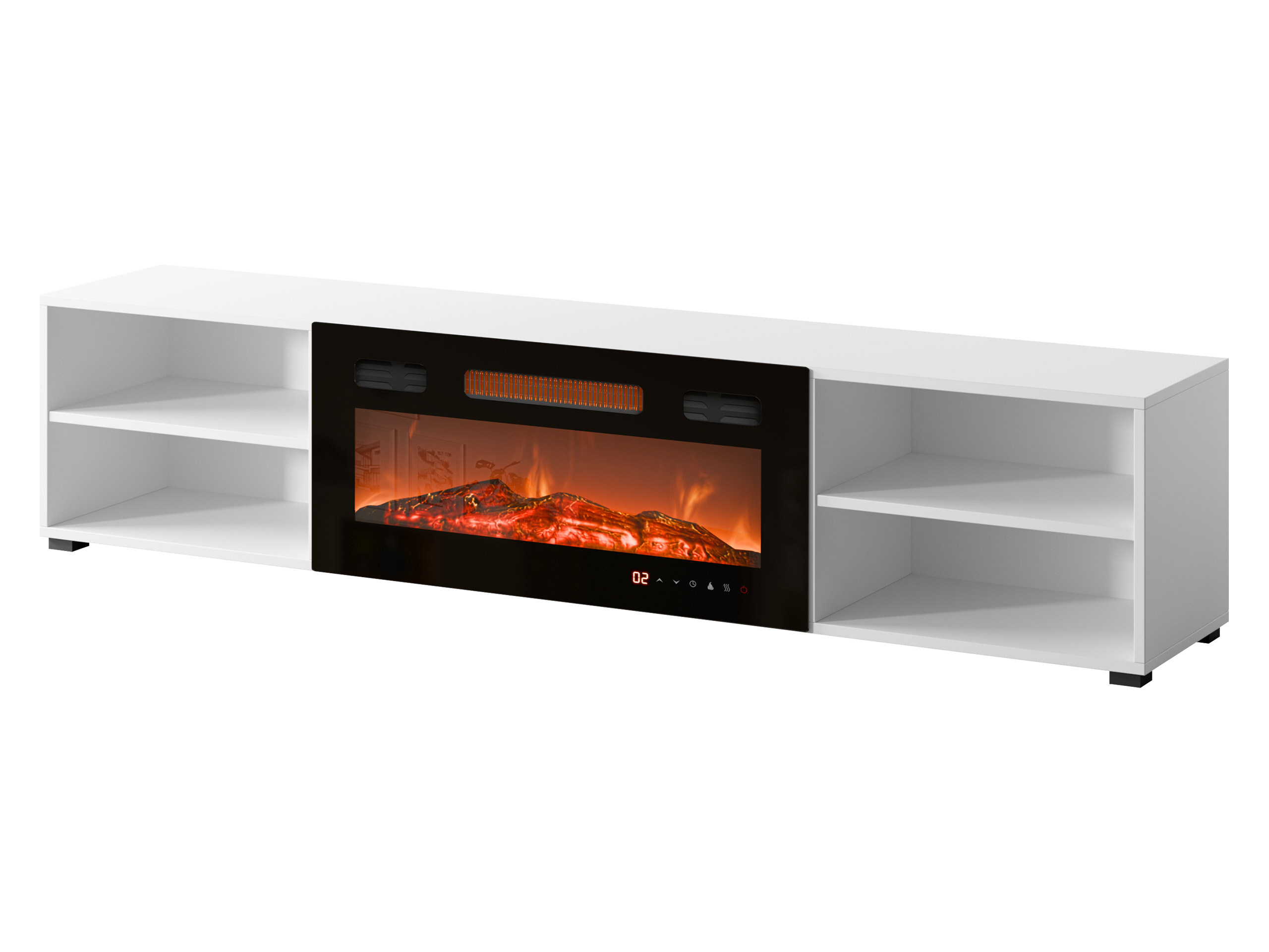 TV-bord Charlotte 190 (Hvid + Sort)