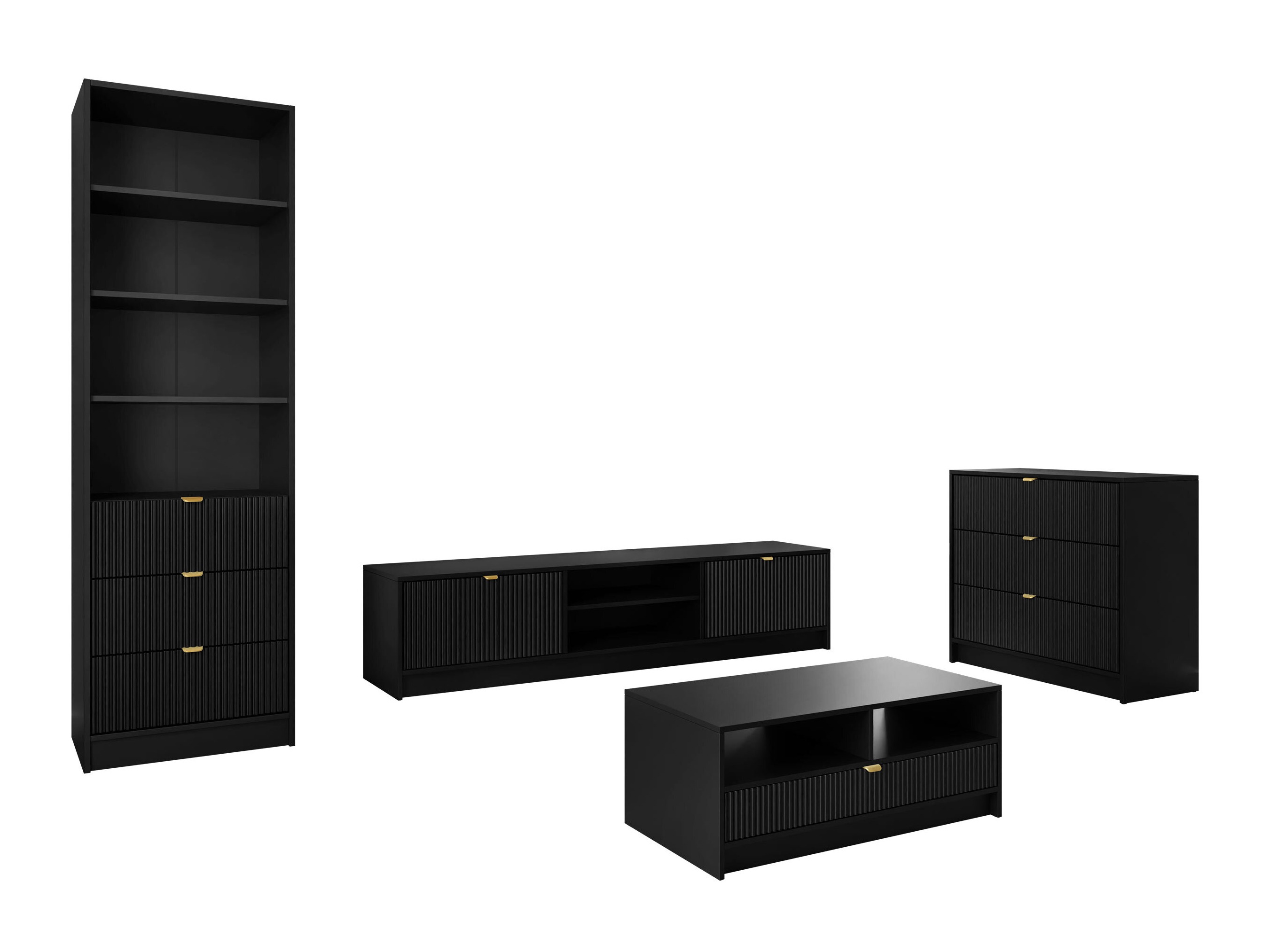 Stuemøbelsæt Comfivo Papilio VII (Sort)