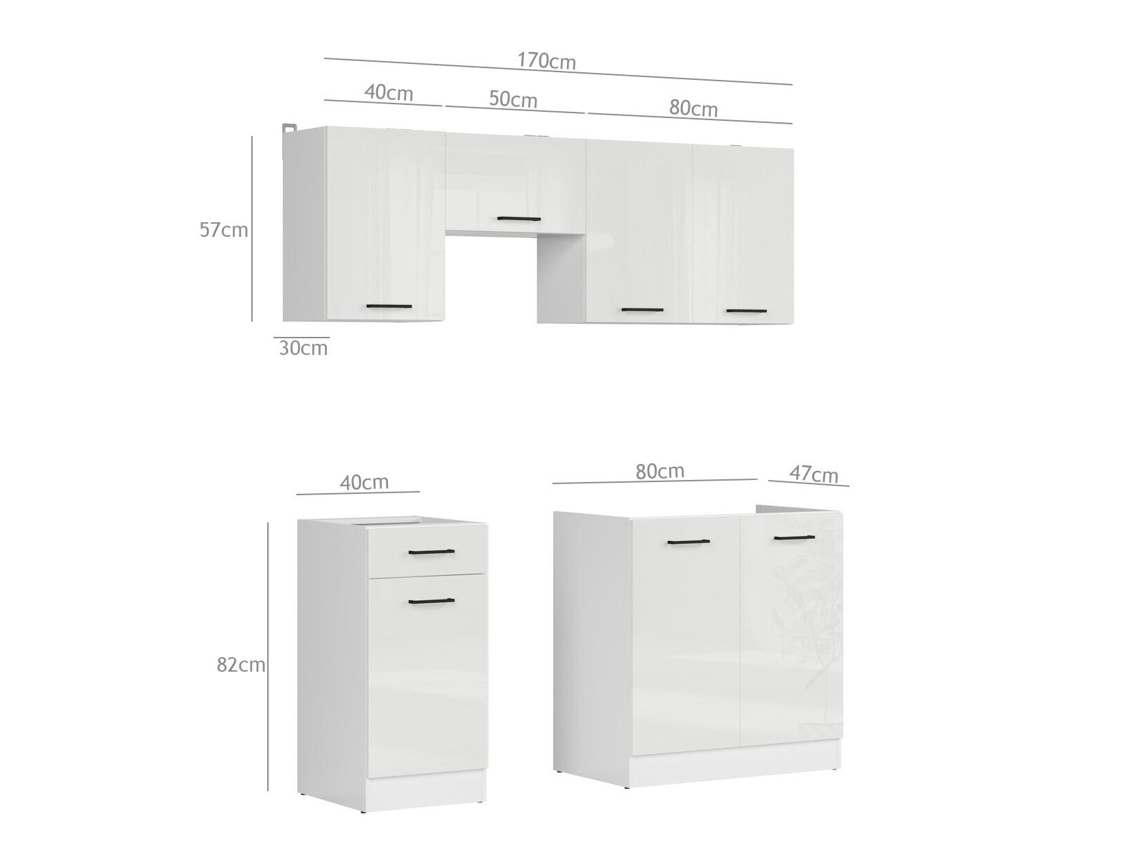 Modulkøkkensæt Line White 116