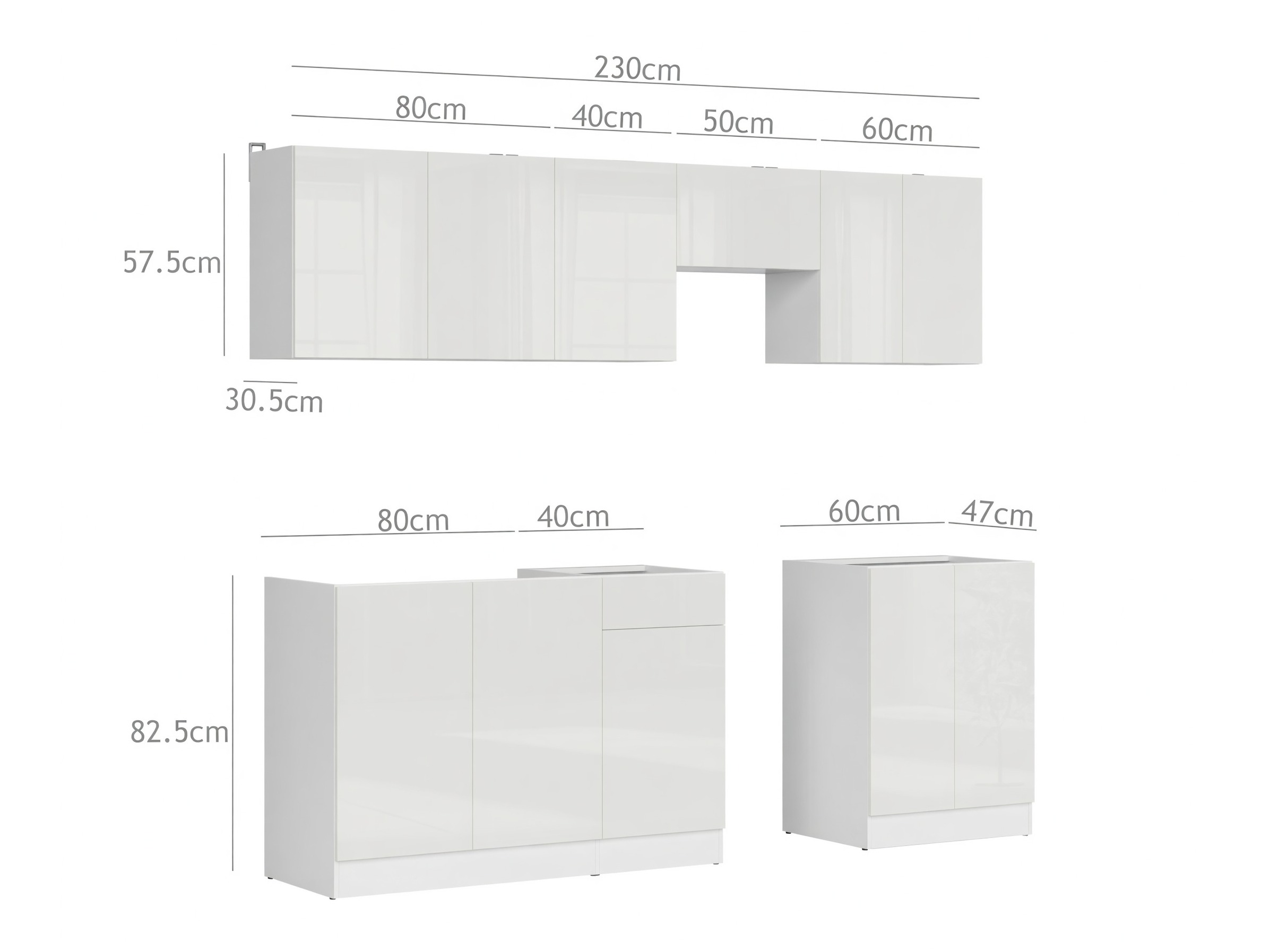 Modulkøkkensæt Classic White 120