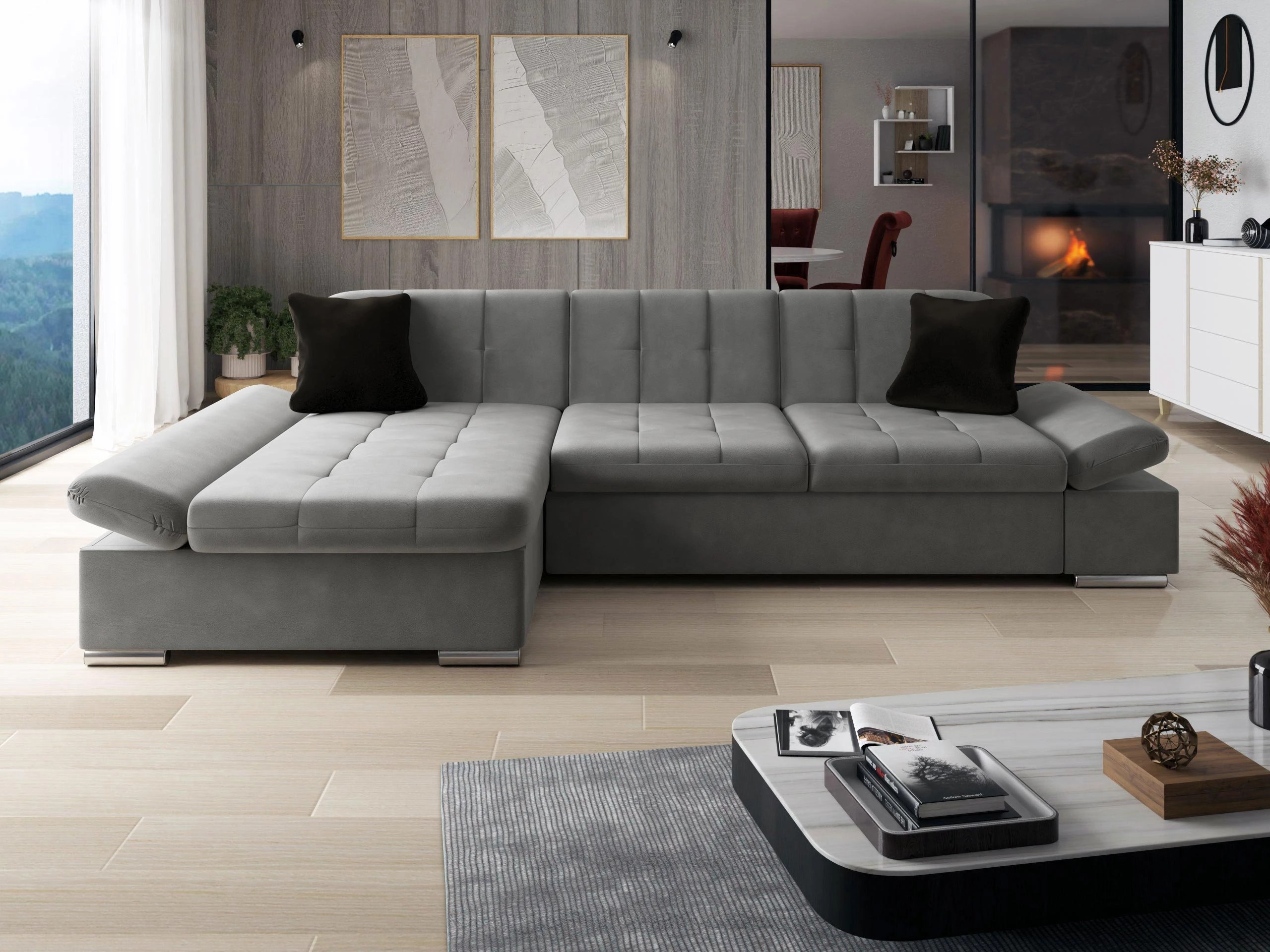 Hjørnesofa Comfivo Sanitas I (Magic Velvet 2217 + Magic Velvet 2219)